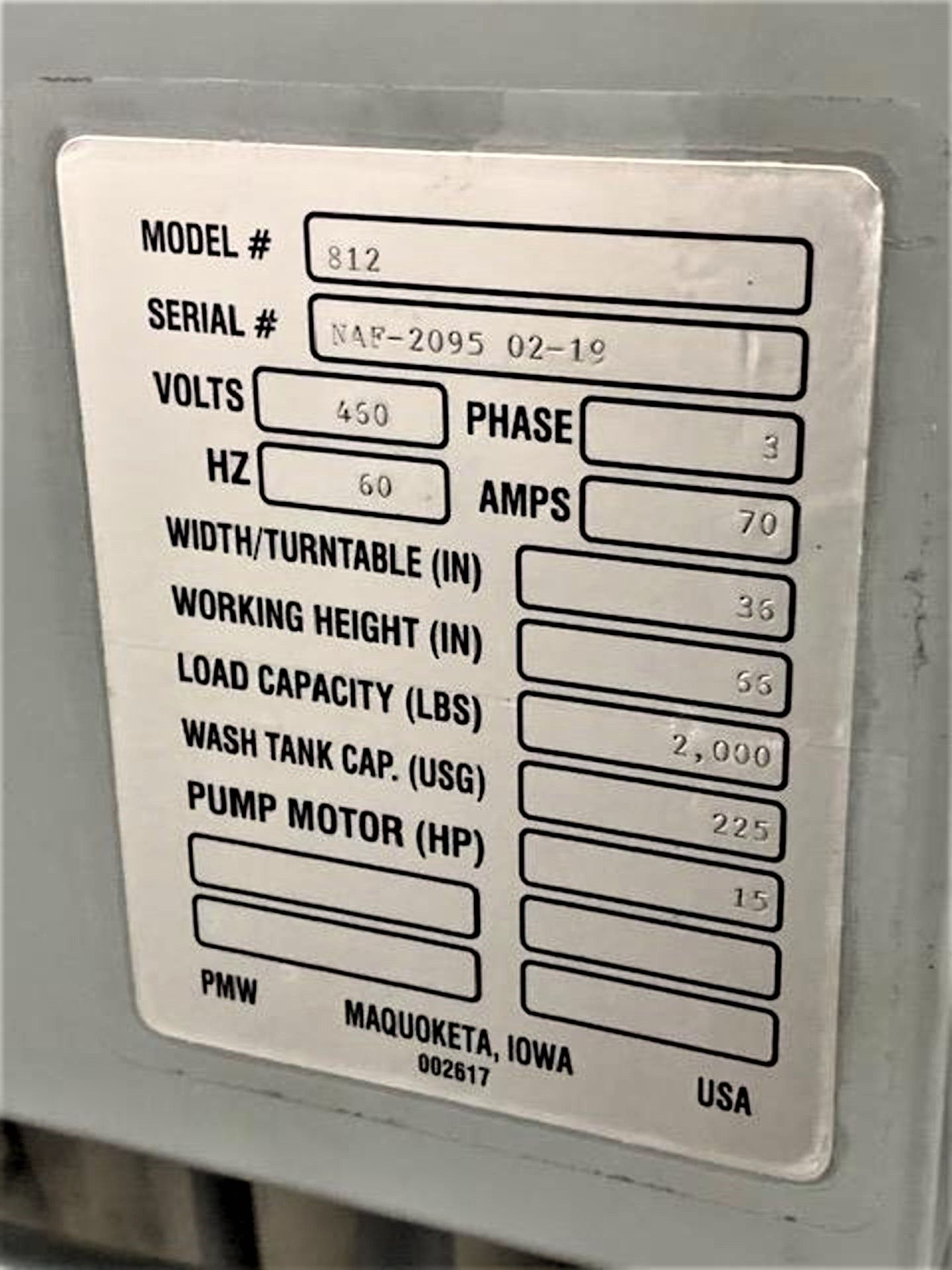 26"x66" AEC Systems Stainless Steel Aqueous-based Cabinet Type Parts Washer, S/N NAF-2095-02-19, New - Image 8 of 8