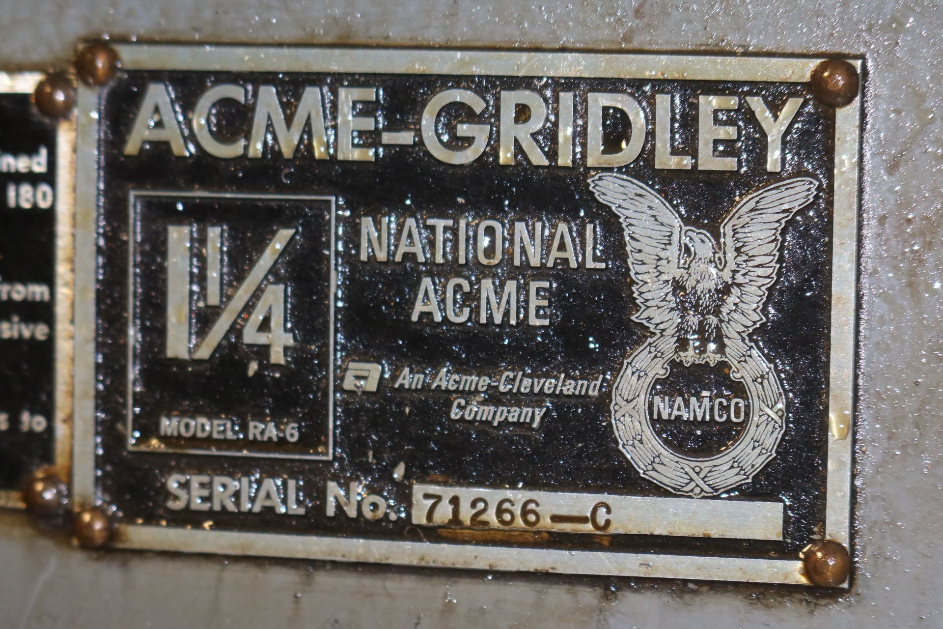 ACME GRIDLEY 1-1/4", S/N 71266-C (MACHINE #10) - Image 8 of 8