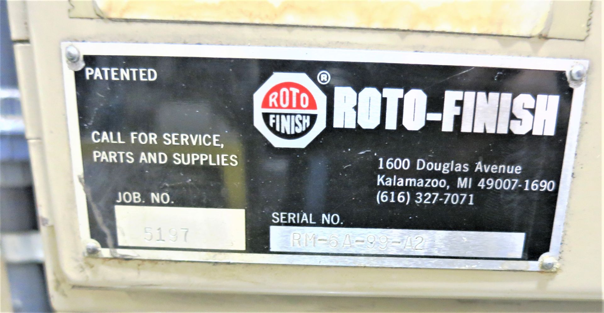 Rotofinish Model Roto Max 6A Centrifugal Disc Finisher, S/N RM-6A-99-A2, New 1999 - Image 4 of 10