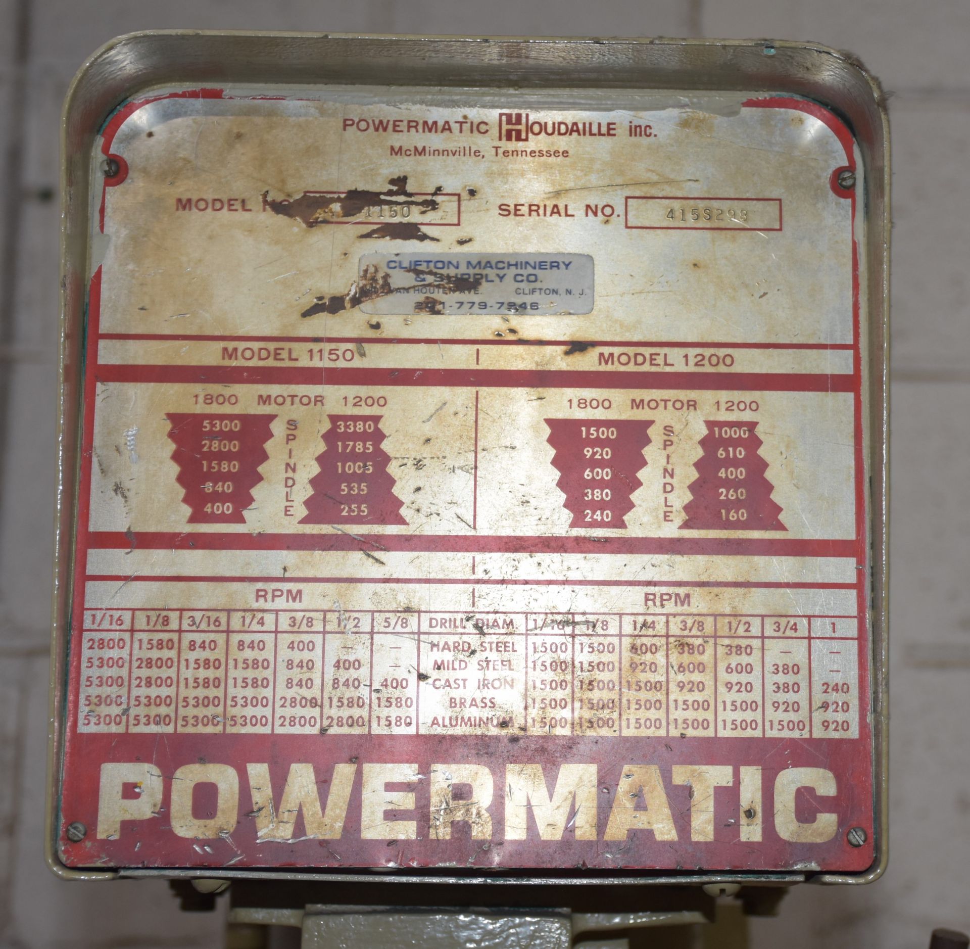 Powermatic Multi Head Drill, Model 1150 - Image 3 of 4