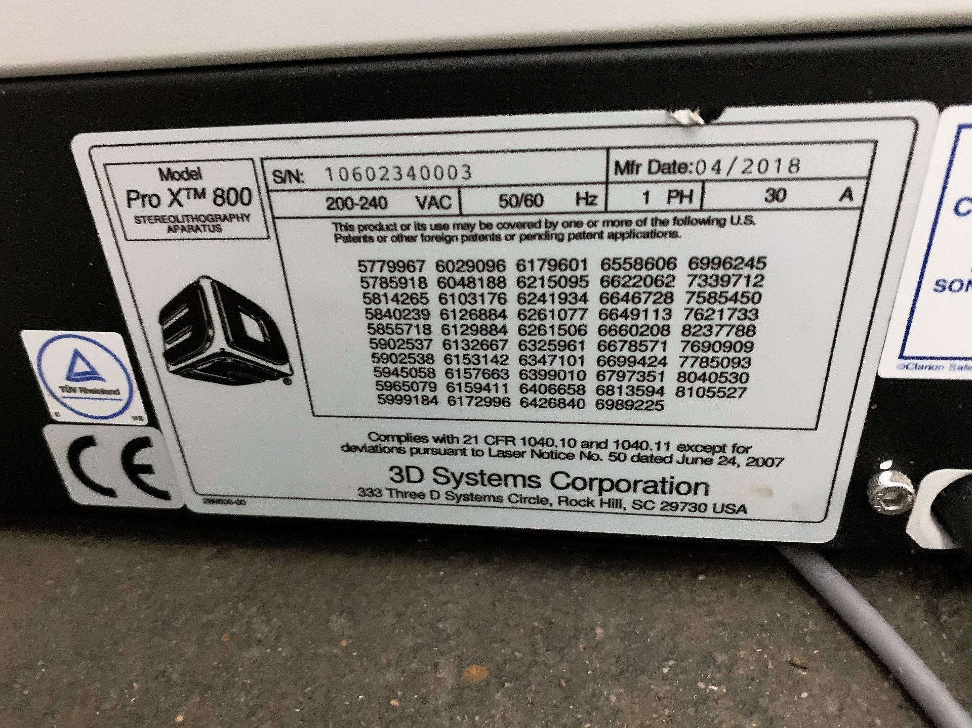 3D SYSTEMS PRO-X 800 3D Printer - Image 11 of 17