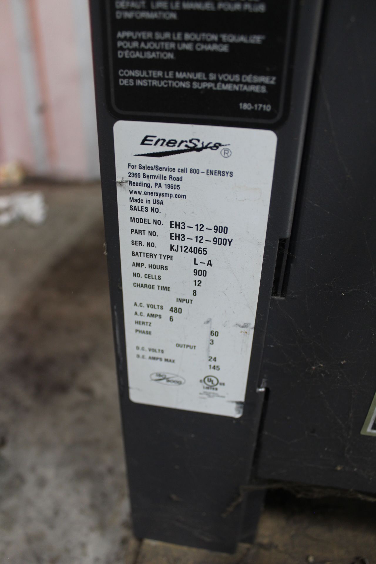 EnerSys EnForcer HF Model EH3-12-900 Industrial Battery Charger - Image 2 of 2