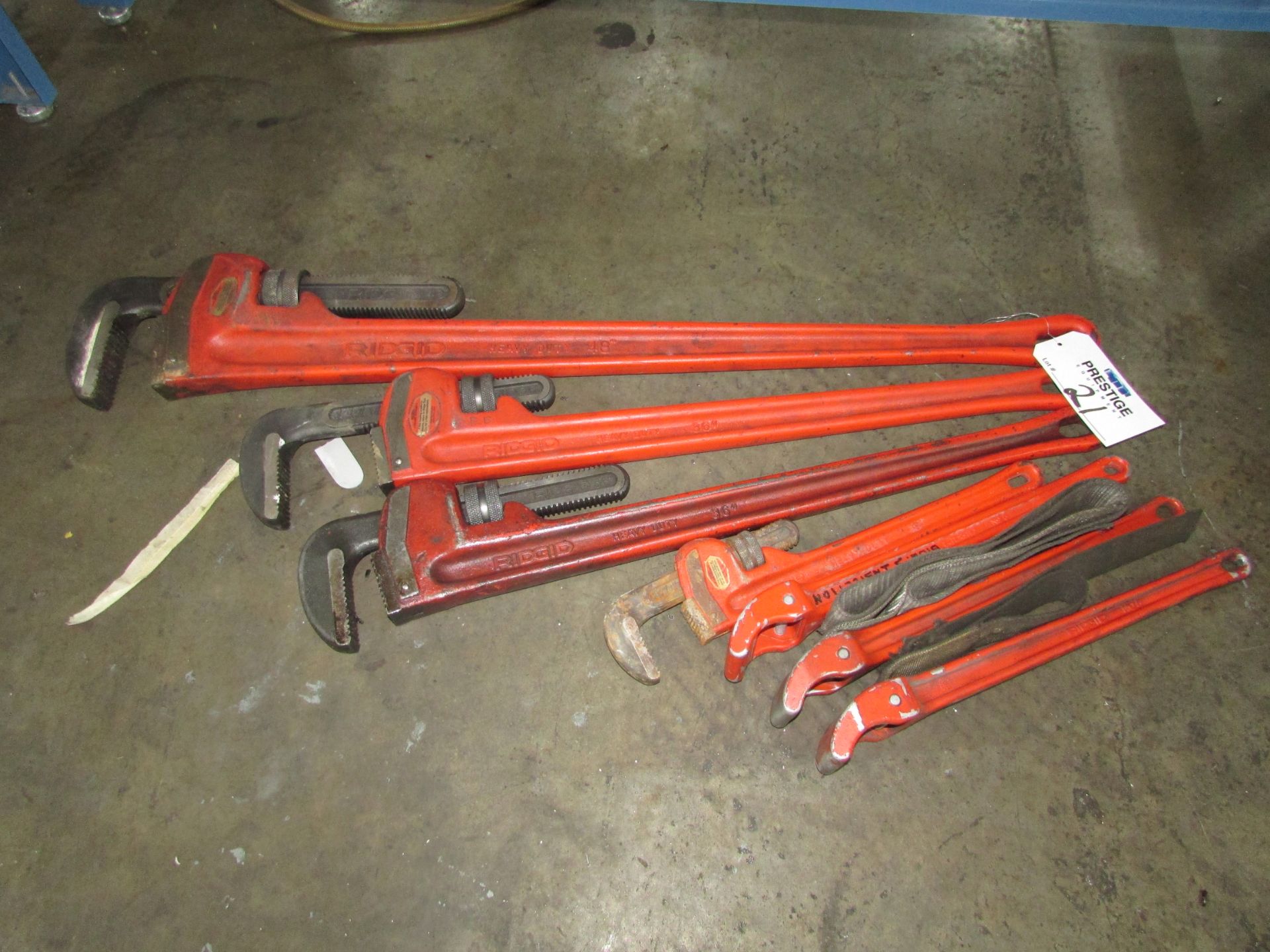 (7) Rigid Heavy Duty Pipe Wrenches