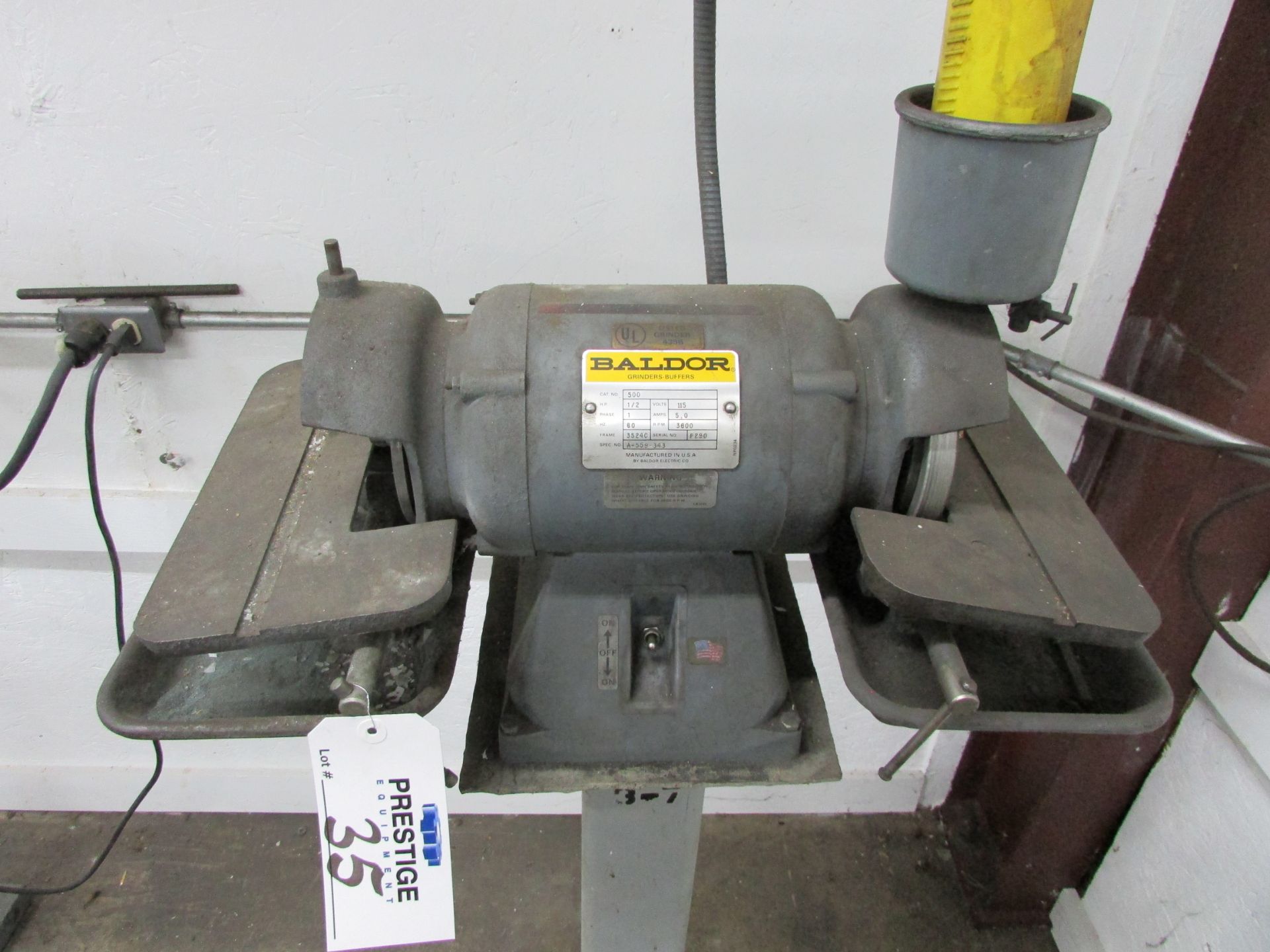 6" Baldor 500 Double End Pedestal Tool Grinder - Image 2 of 4