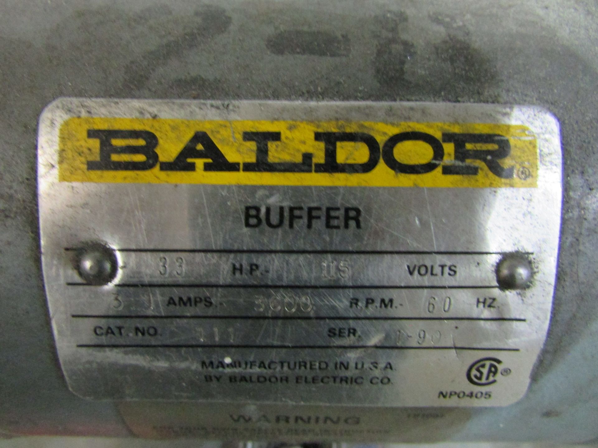 6" Baldor 111 Double End Pedestal Buffer - Image 4 of 4