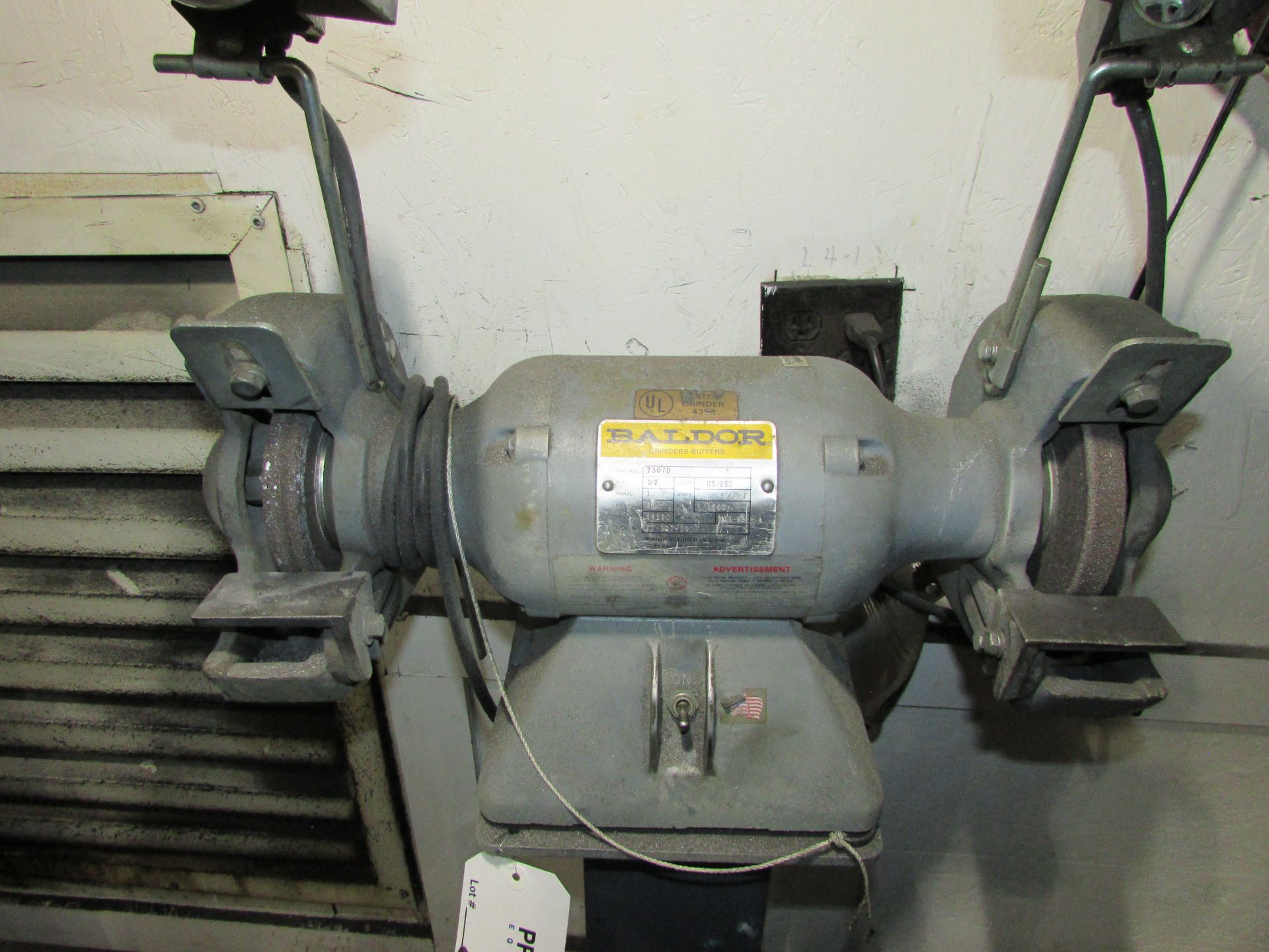 6" Baldor 7307D Double End Pedestal Grinder - Image 2 of 4