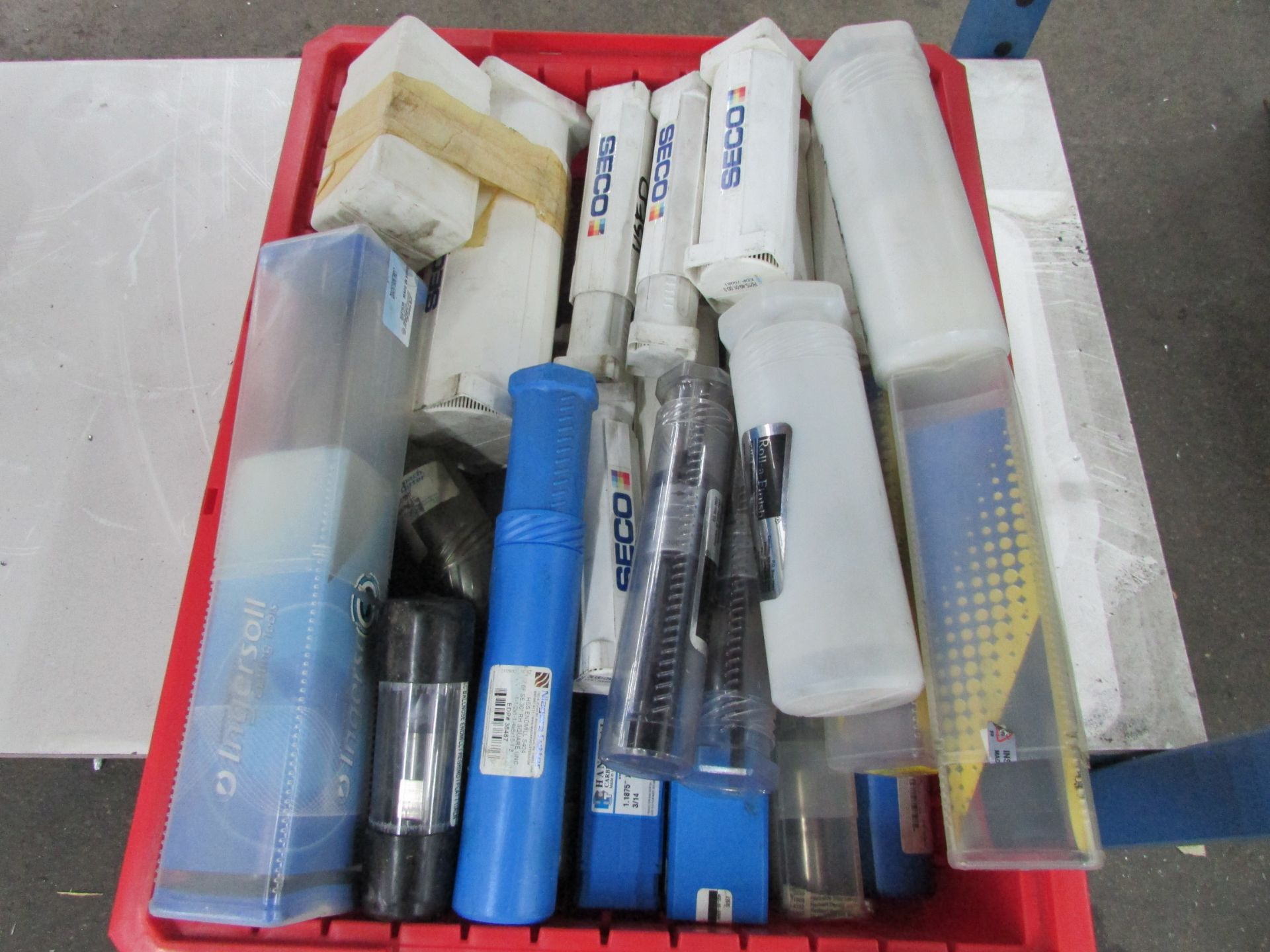 (1) Bin of Assorted End Mills, Roller Finishing, etc. Tooling - Image 2 of 2