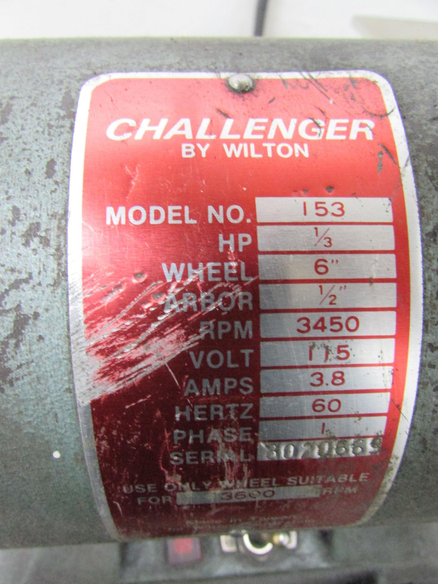 6" Challenger 153 Double End Pedestal Grinder - Image 4 of 4