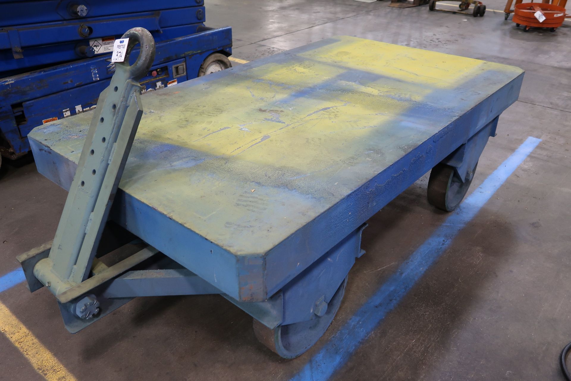 84" x 48" Flat Bed Steel Tugger Cart