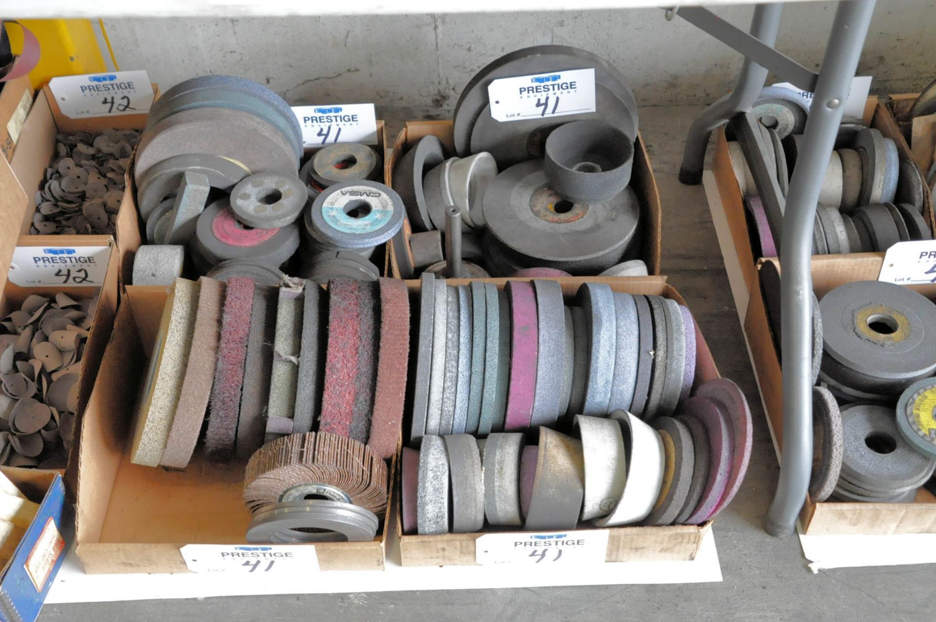 Lot-Used Grinding Wheels in (7) Boxes Under (1) Table, (Bldg 1) - Image 3 of 3