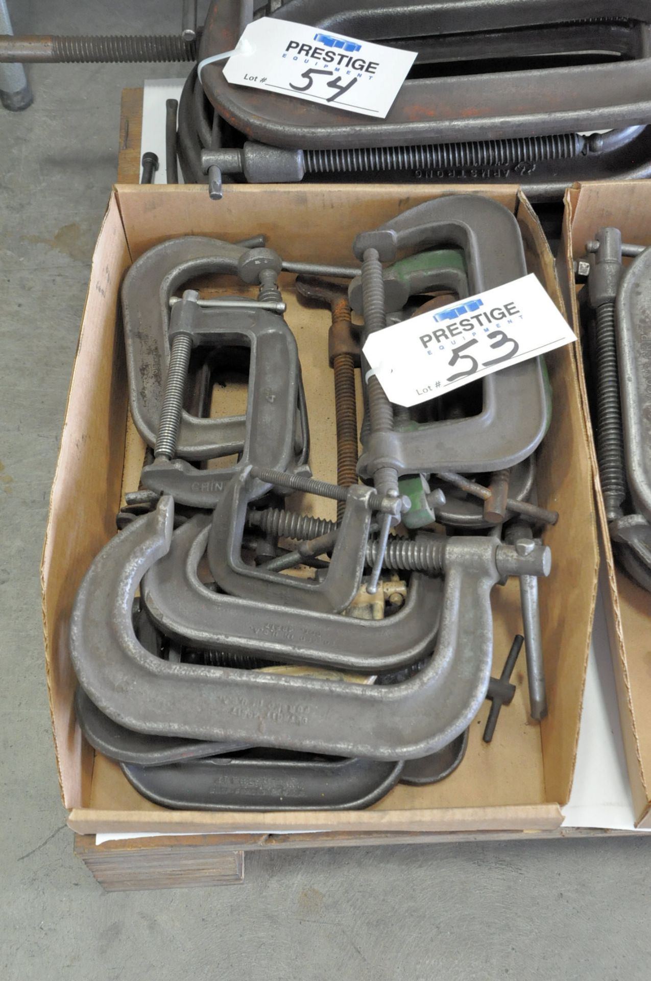 Lot-10" and 12" C-Clamps in (2) Stacks, (Bldg 1)