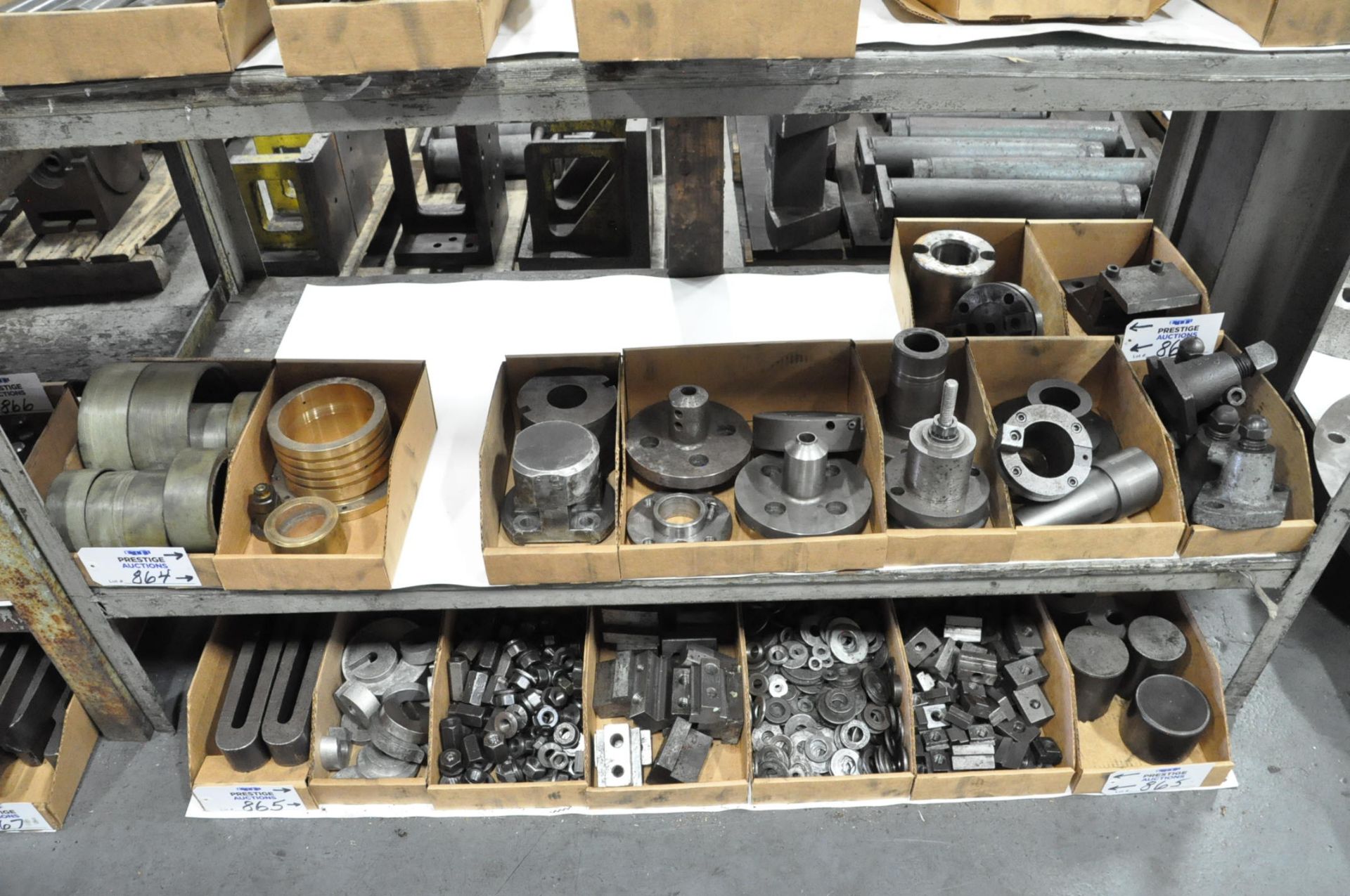 Lot-Various Holders, Screw Jacks and Adaptors in (9) Boxes on (1) Shelf Under (1) Bench, (Bldg 1)