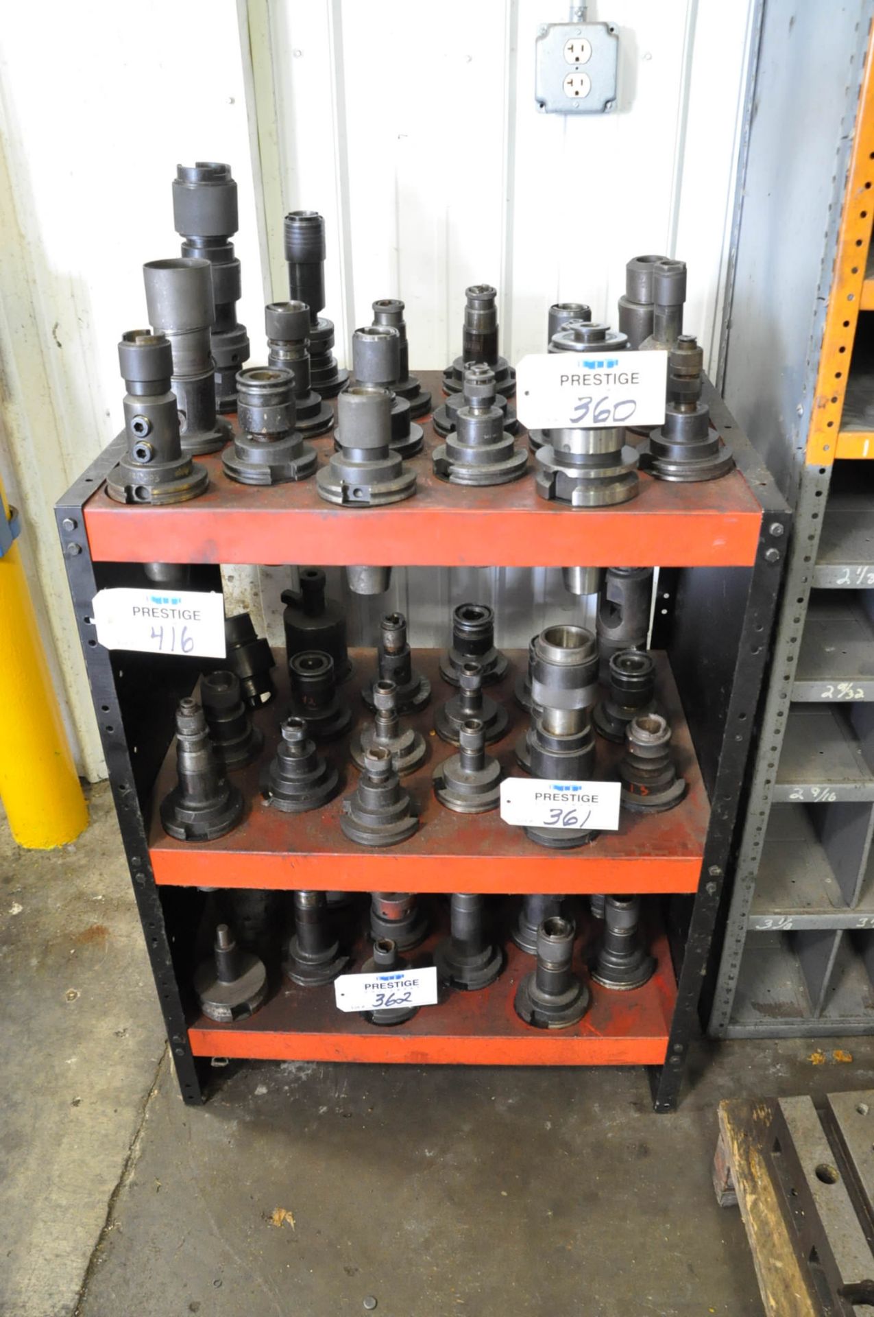 Lot-(1) Huot 50-Taper Tool Holder Stand and (1) 50-Taper Tool Holder Cart, (Tool Holders Not