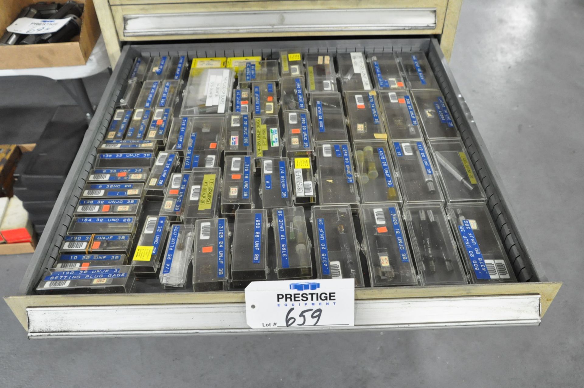 Lot-Various Thread Gauges in (5) Drawers of Tooling Cabinet,