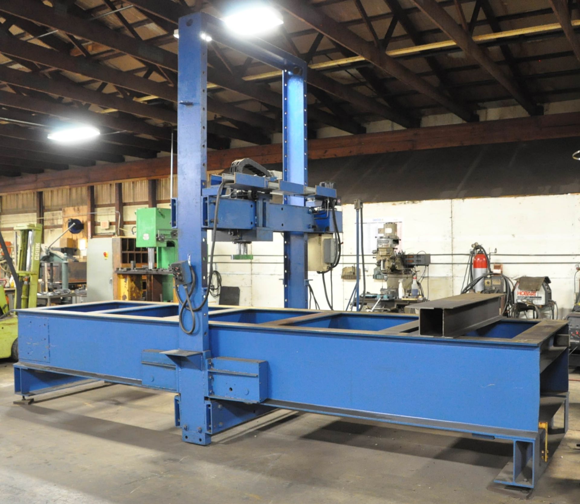 20-Ton Custom Fabricated Designed & Engineered, Hydraulic Straightening Press, 14'L x 60"W Between - Image 6 of 9