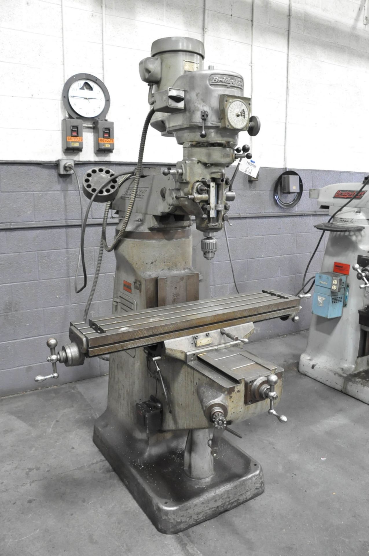 Bridgeport 1 1/2-HP Vertical Milling Machine, - Image 2 of 6