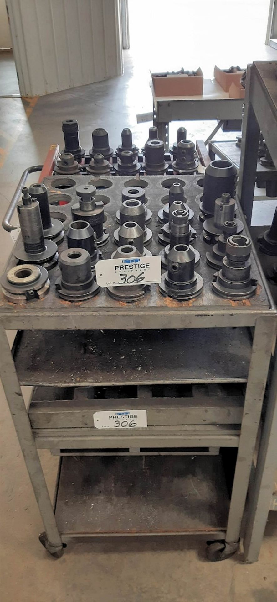 Lot-(18) Various 50-Taper Tool Holders with Stand, (Bldg 1)
