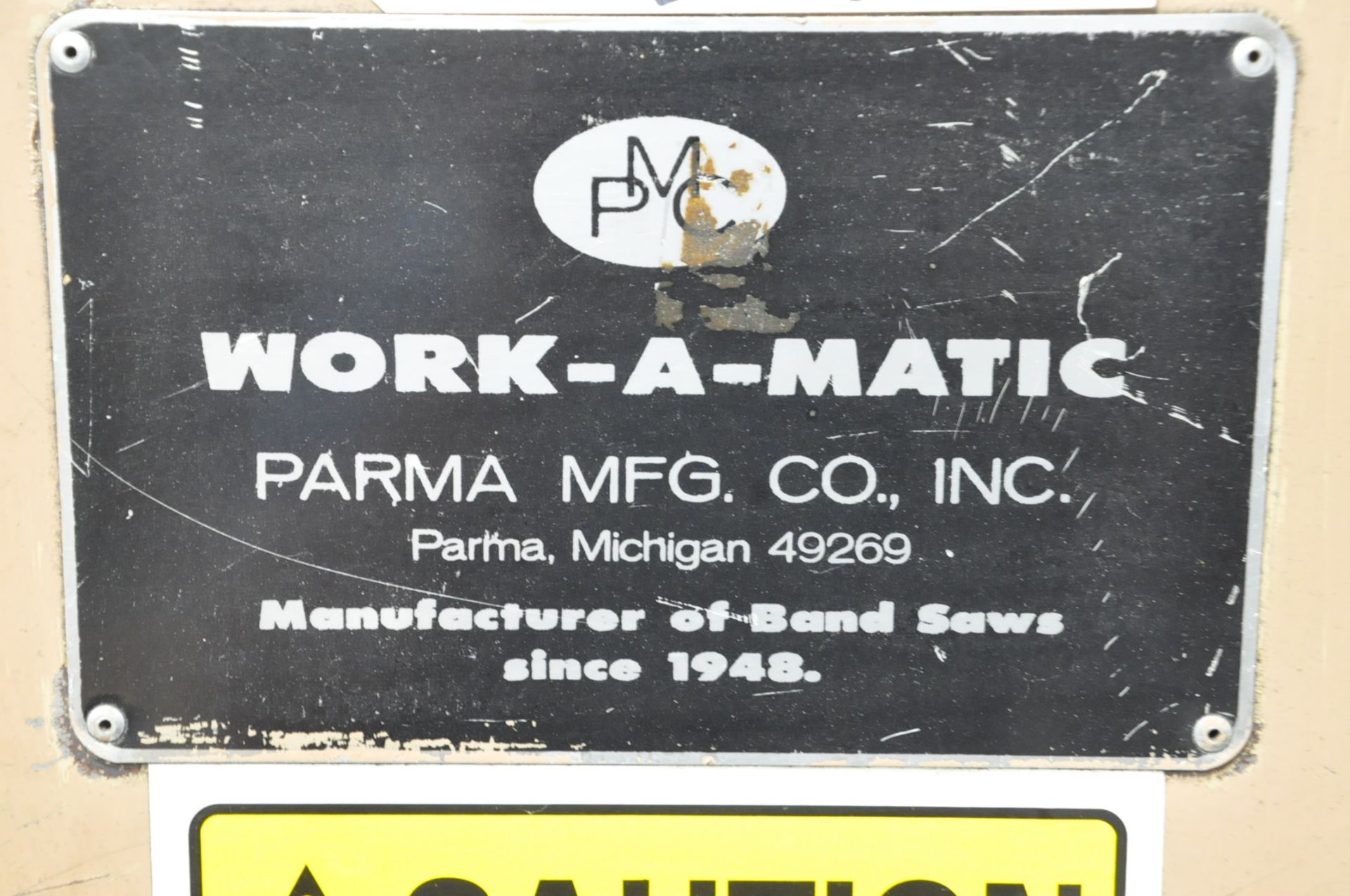 PMC Work-A-Matic 12" Roll In Vertical Wood Cutting Band Saw, - Image 4 of 4