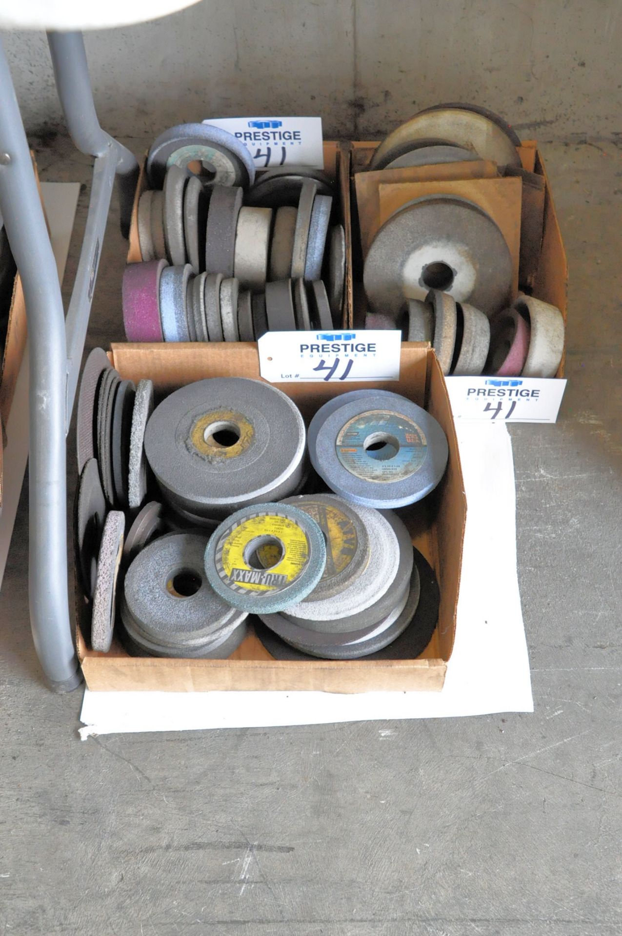 Lot-Used Grinding Wheels in (7) Boxes Under (1) Table, (Bldg 1) - Image 2 of 3