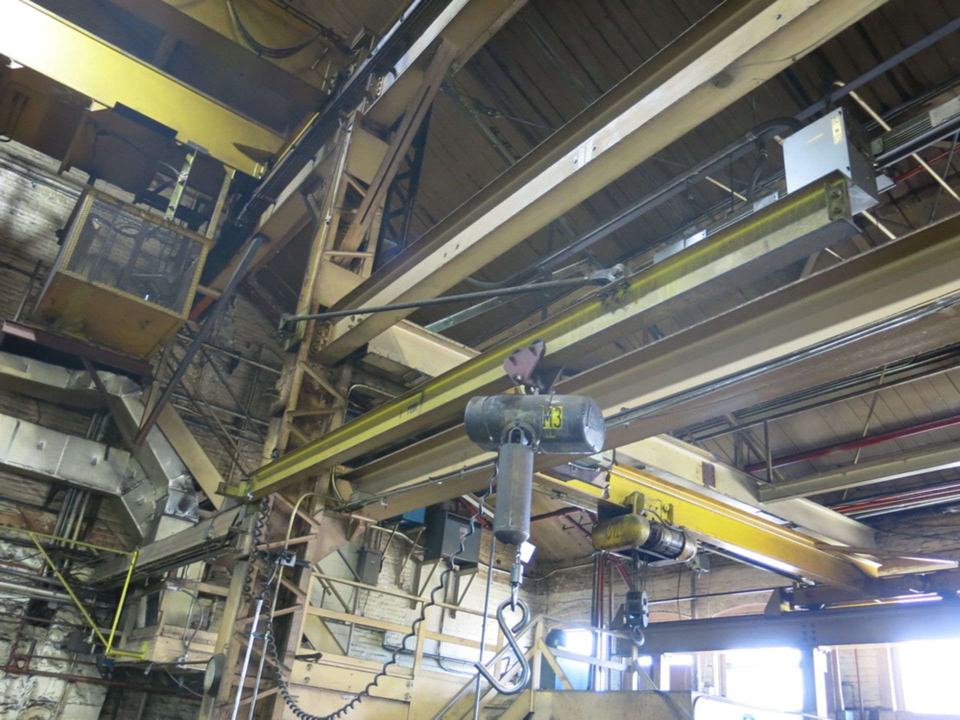 Lot of (7) I-Beam Jib Cranes