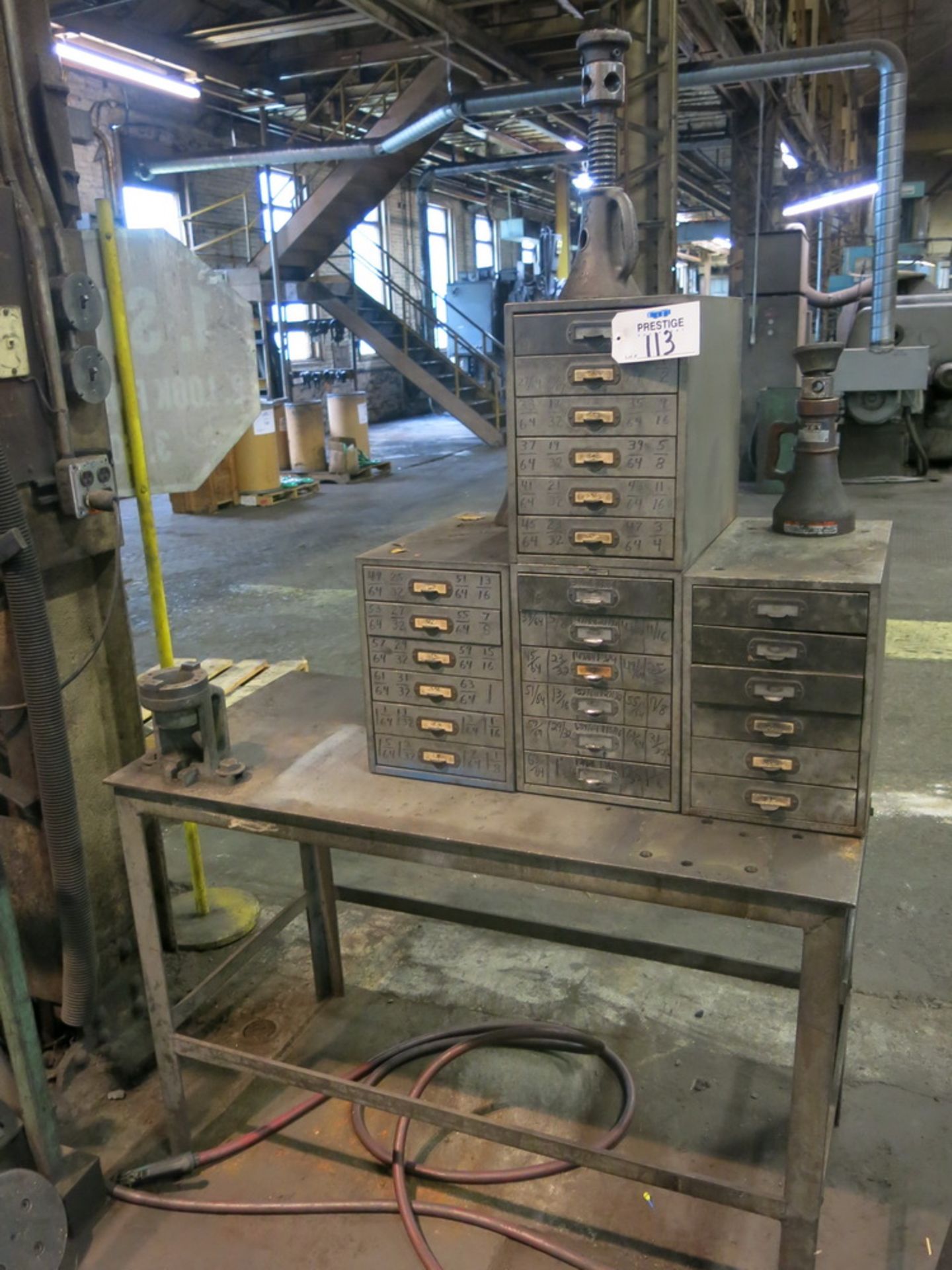 Lista Tooling Rack w/ 50-Taper Tooling, Steel Layout Table, Parts Bins, Material Jacks - Image 3 of 4