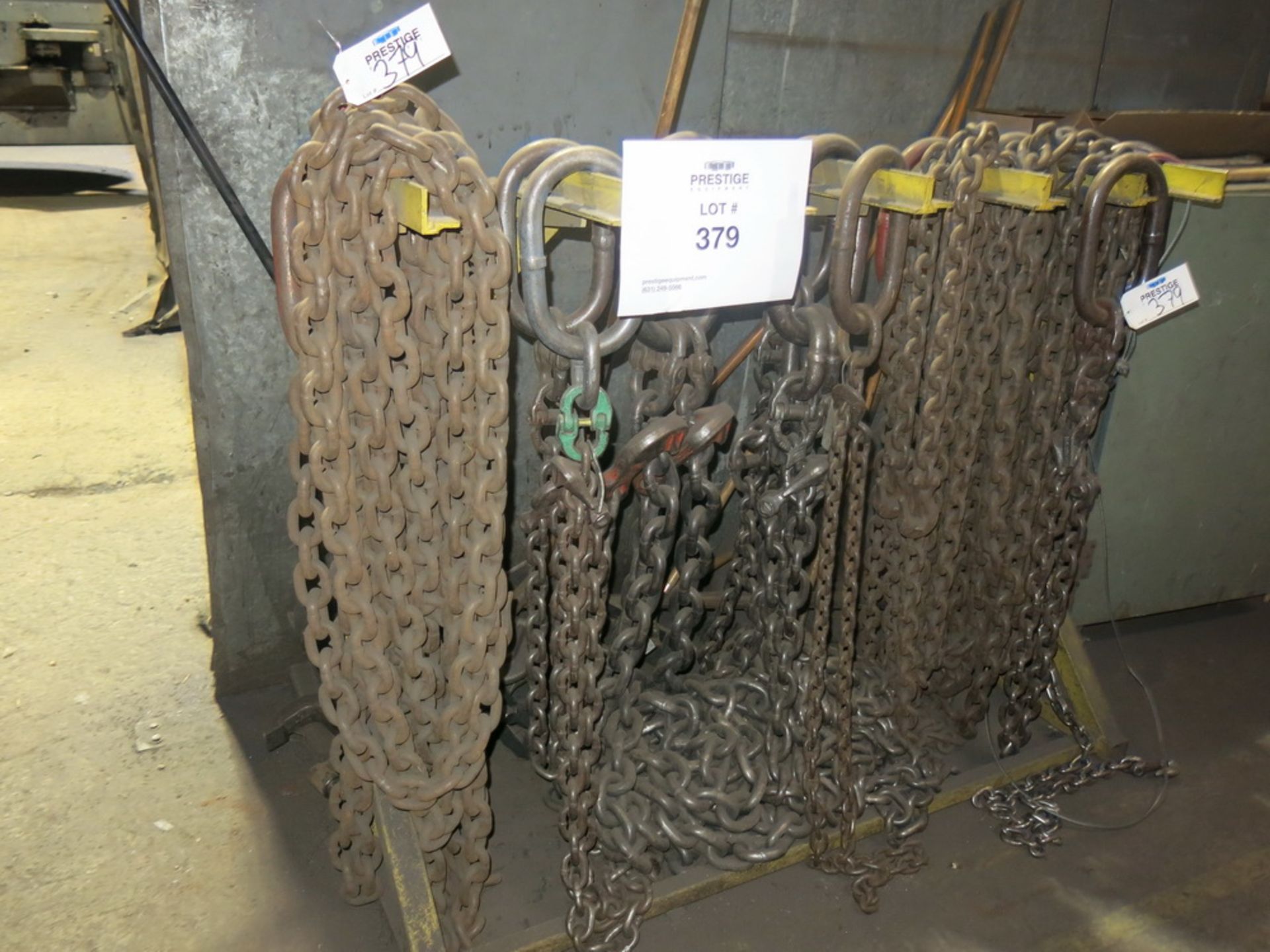 Large Lot of Lifting Chains & C-Clamps