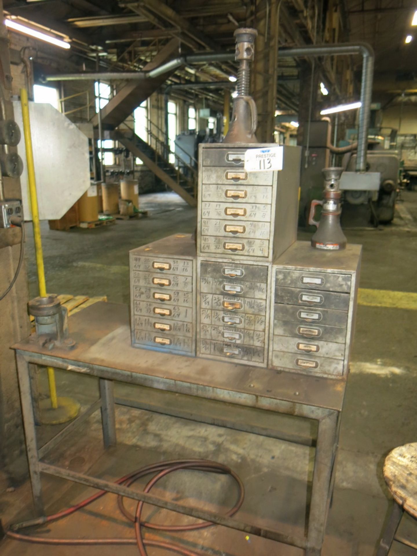 Lista Tooling Rack w/ 50-Taper Tooling, Steel Layout Table, Parts Bins, Material Jacks - Image 2 of 4