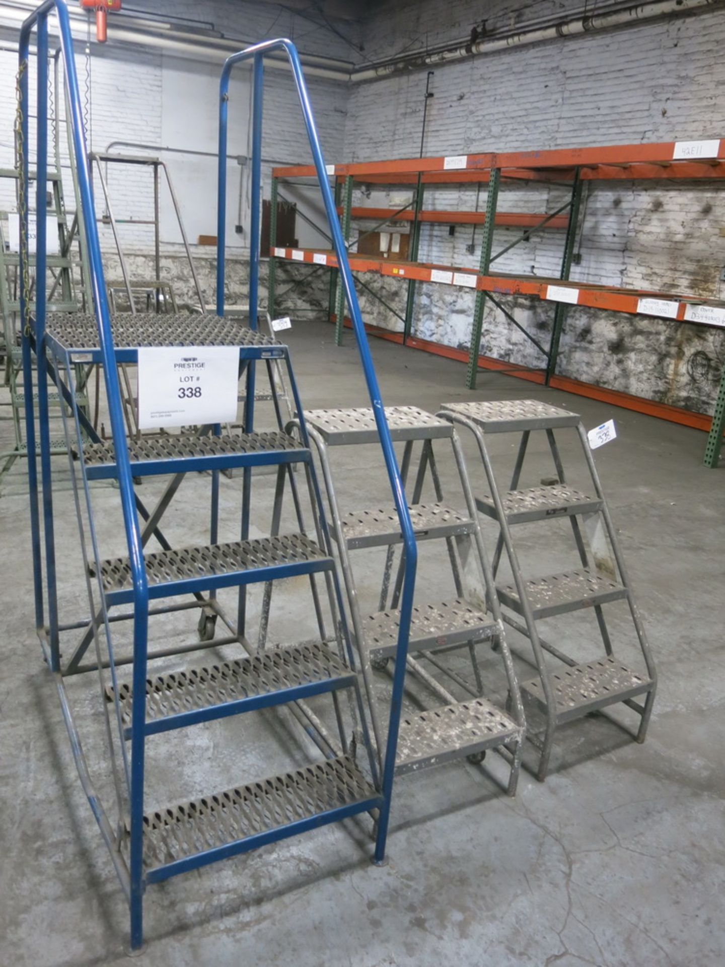 Lot of (3) Portable Aircraft Style Ladders