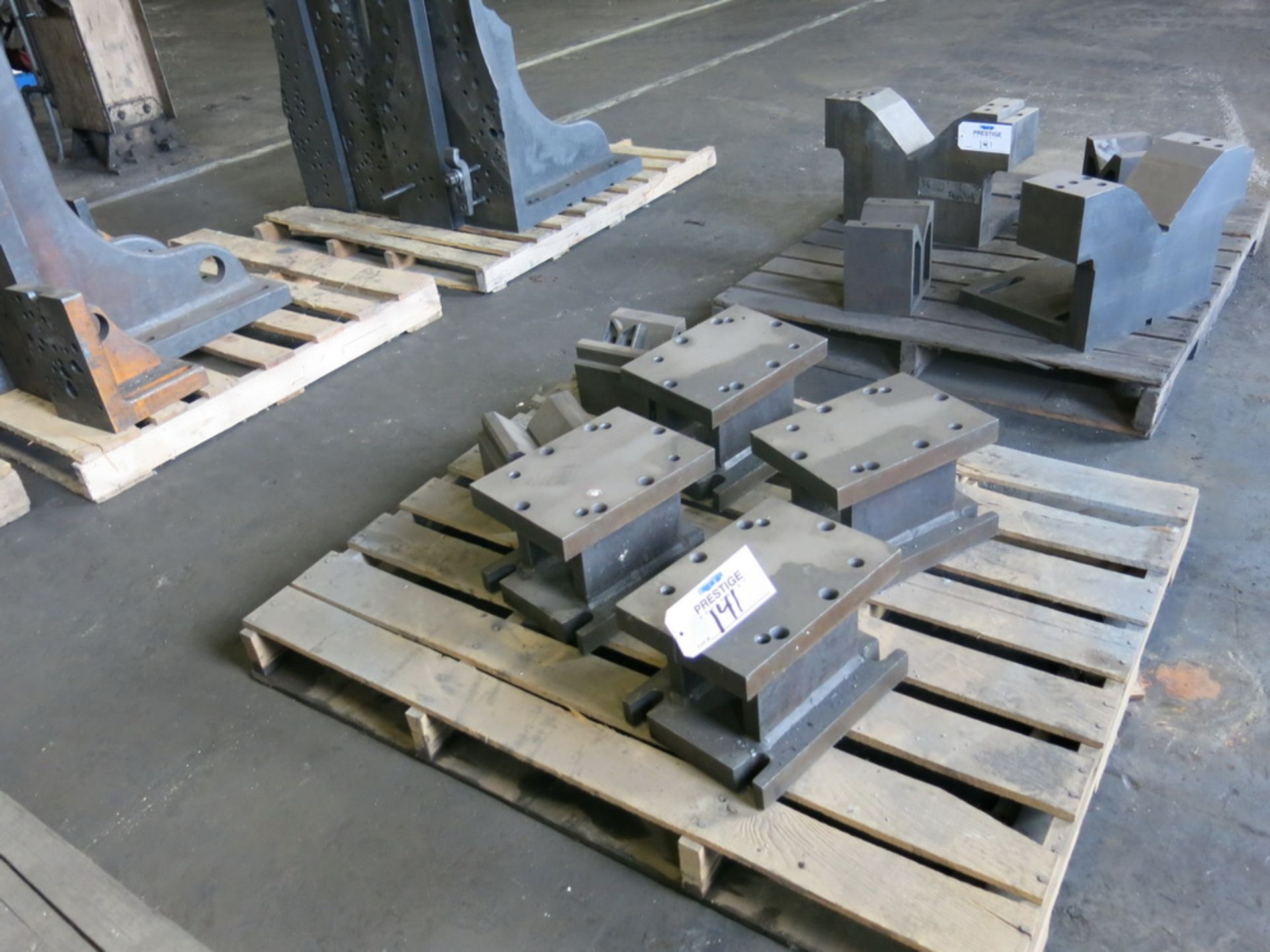 (3) Pallets of Angle Plates, Material Risers, V-Blocks - Image 3 of 4