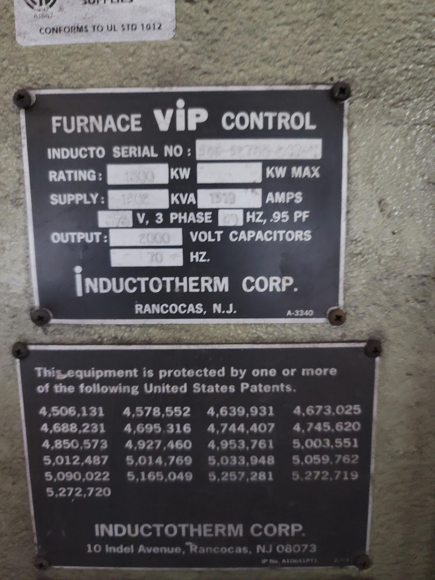 1998 Inductotherm Furnace System with (2) 7.5 Ton Furnaces - Image 12 of 12