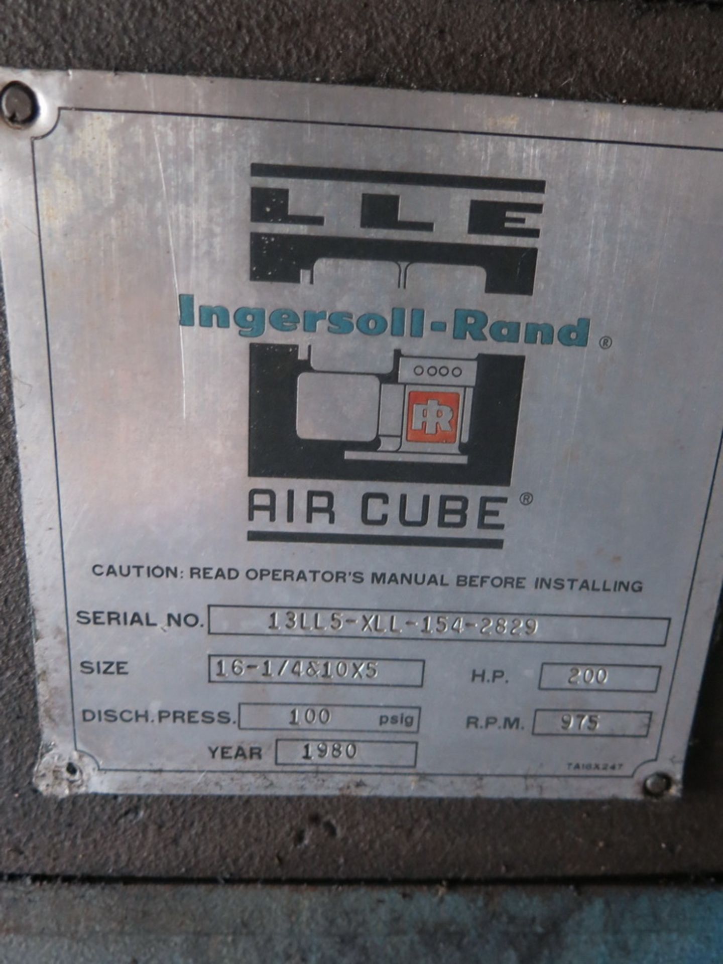 Ingersoll Rand 200 HP Air Compressor - Image 2 of 2