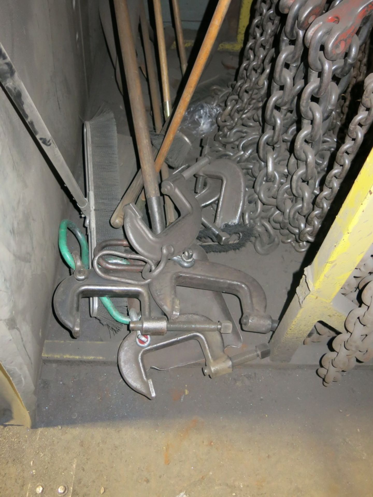 Large Lot of Lifting Chains & C-Clamps - Image 2 of 2