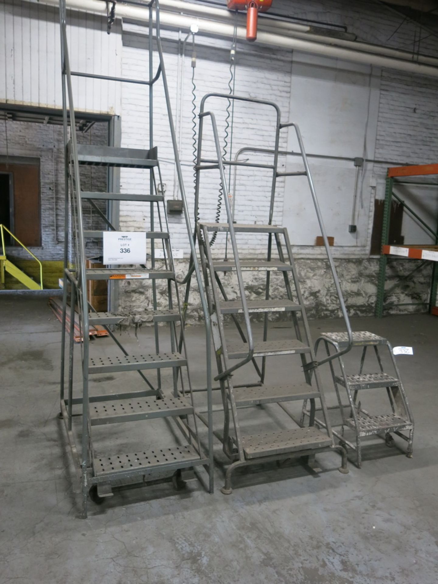 Lot of (3) Portable Aircraft Style Ladders