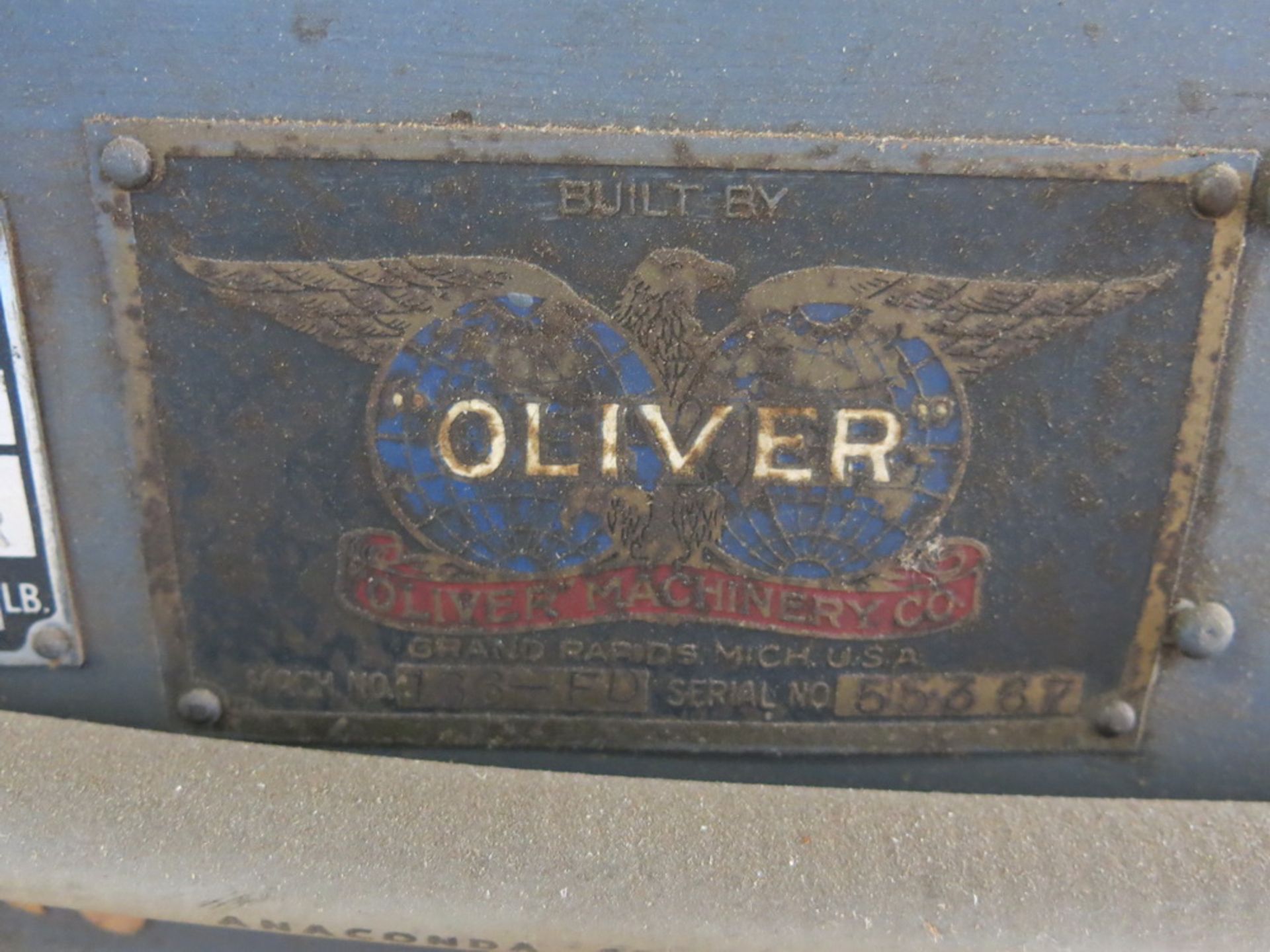 Oliver 16" Adjustable Width Planer - Image 2 of 2