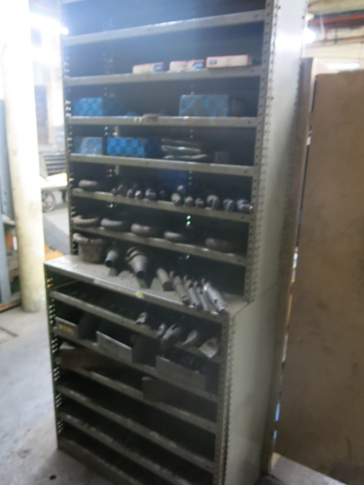 Lot of (2) Shelving Units, and 2-Door Metal Cabinets w/ Contents - Image 2 of 3