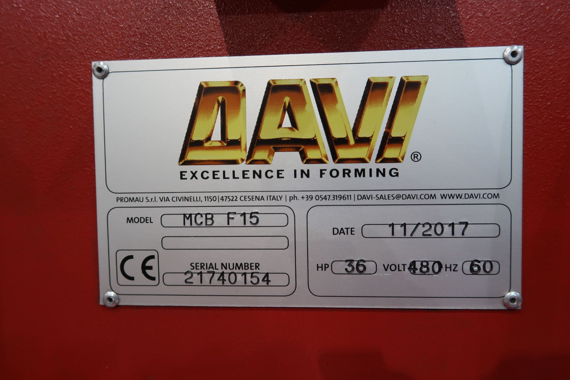 2017 Davi MCB F15 CNC 4-Roll Plate Bending Roll - Image 8 of 8