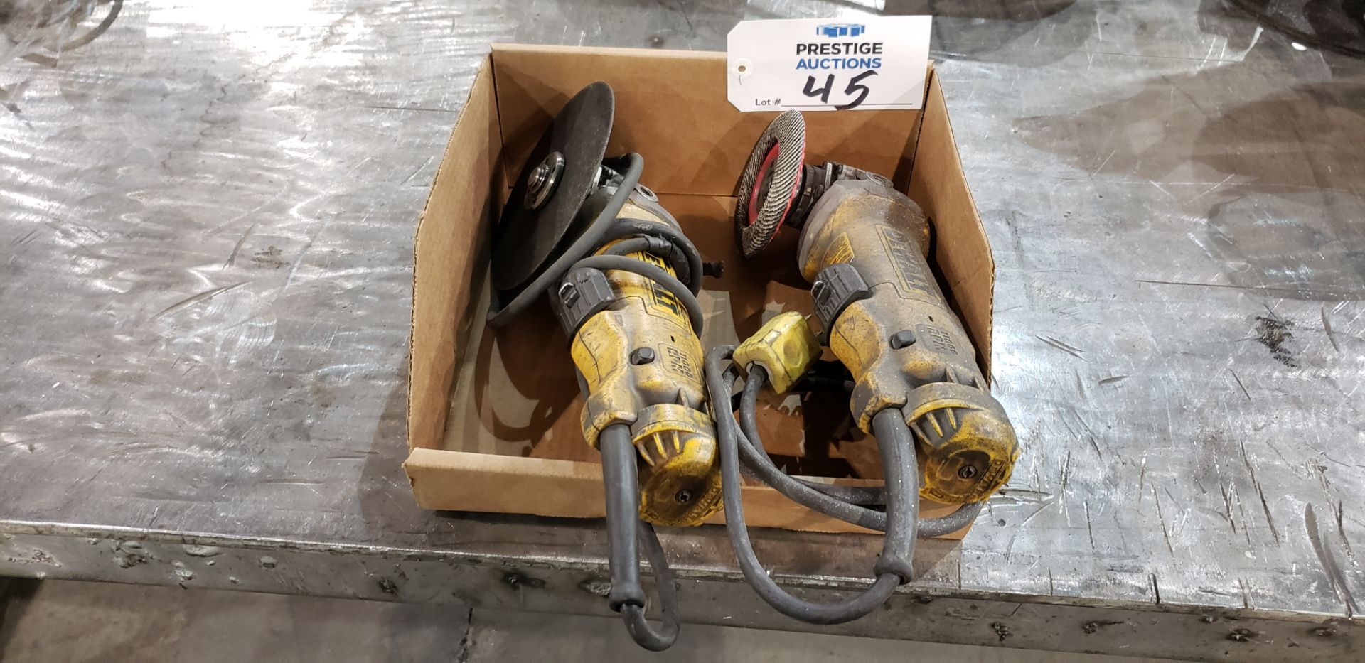 (2) DeWalt DWE402 Angle Grinders