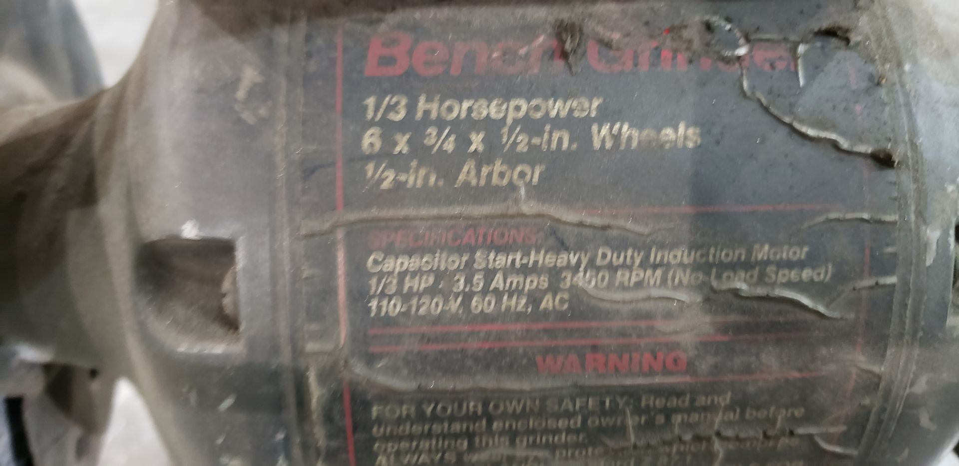 6" Bench Grinder Mdl# 319 190400 - Image 2 of 2