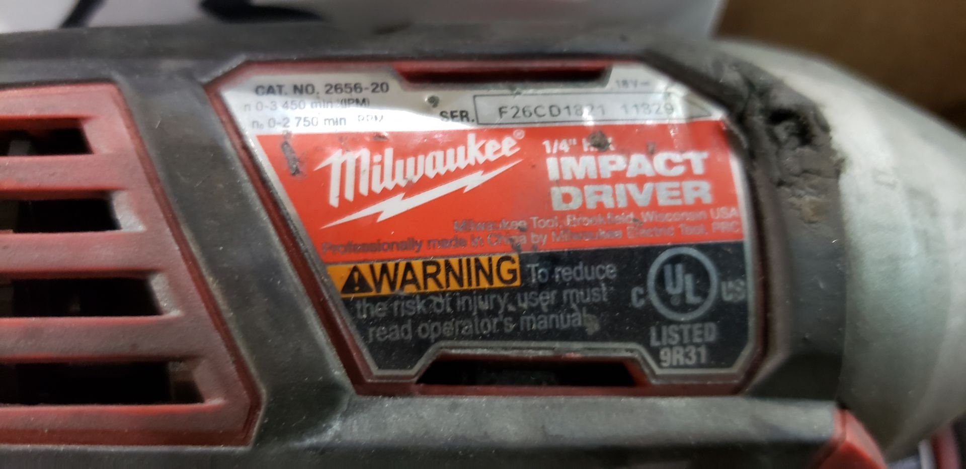 (2) Milwaukee 2656-20 & (1) 2753-20, 1/4" Hex, 18V Impact Driver, - Image 4 of 4