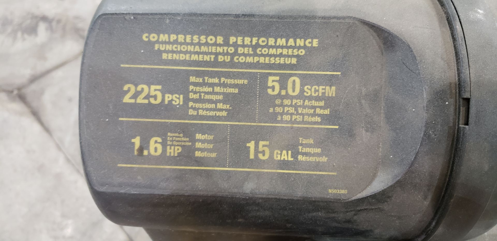 DeWalt D55168 HD 1.6HP Portable Compressor - Image 2 of 3