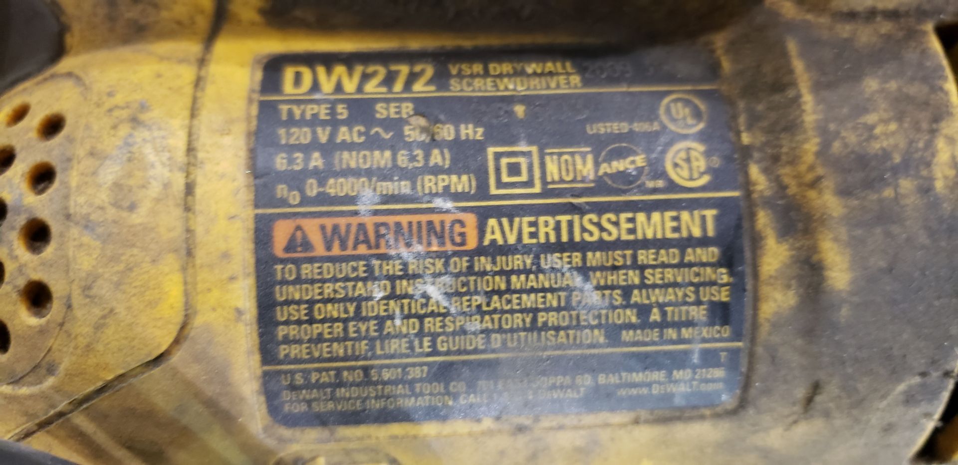 (1) DeWalt DW272 & (1) DeWalt DW257 VSR Drywall Screwdrivers - Image 2 of 3