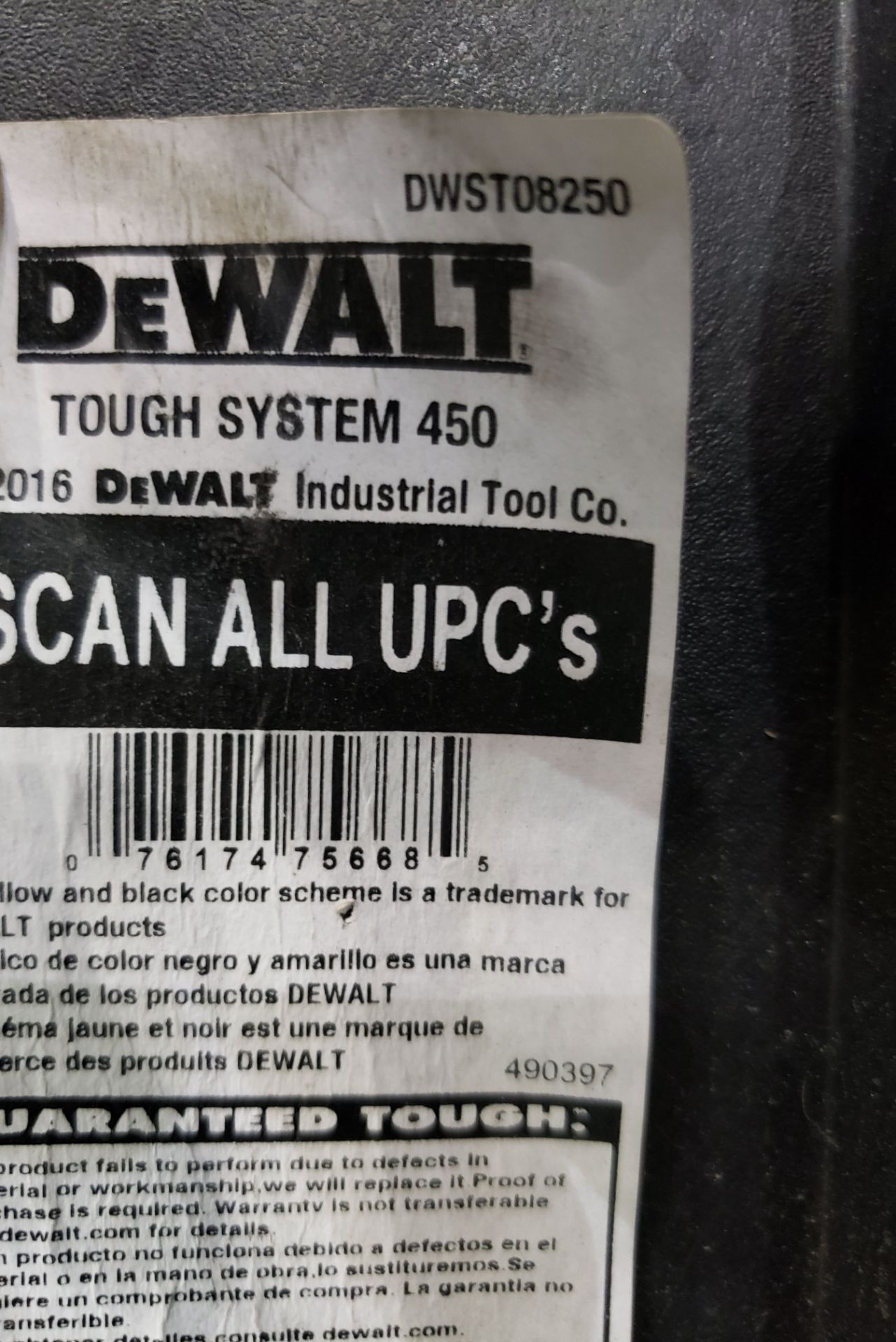 2016 DeWalt DWST08250 Tough System 450 Rolling Tool/Storage Box - Image 2 of 2