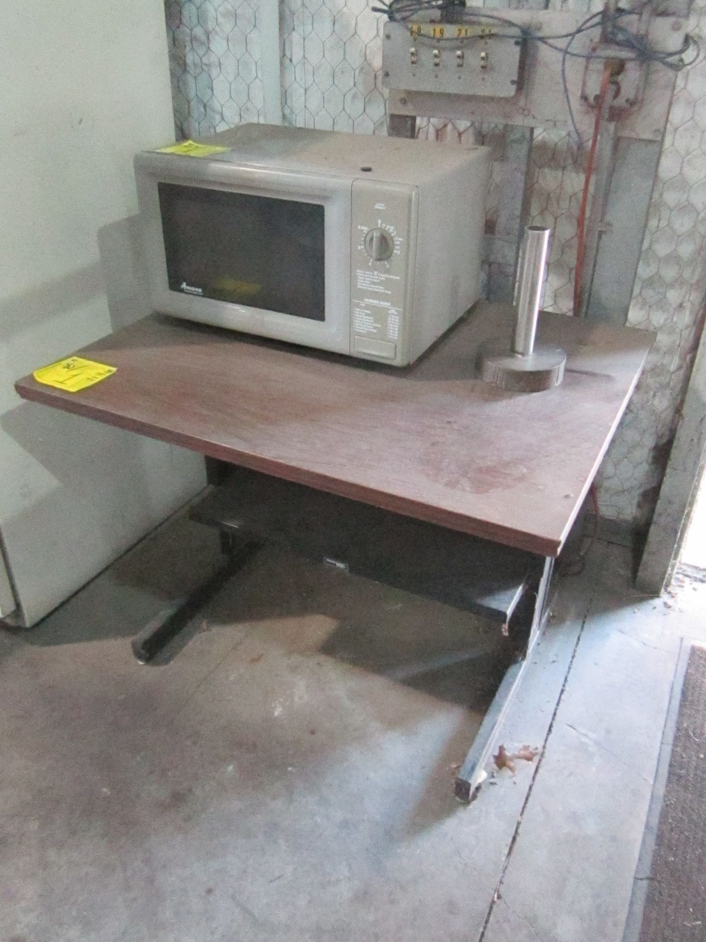 (2) PICNIC TABLES, MICROWAVE ON TABLE - Image 2 of 2