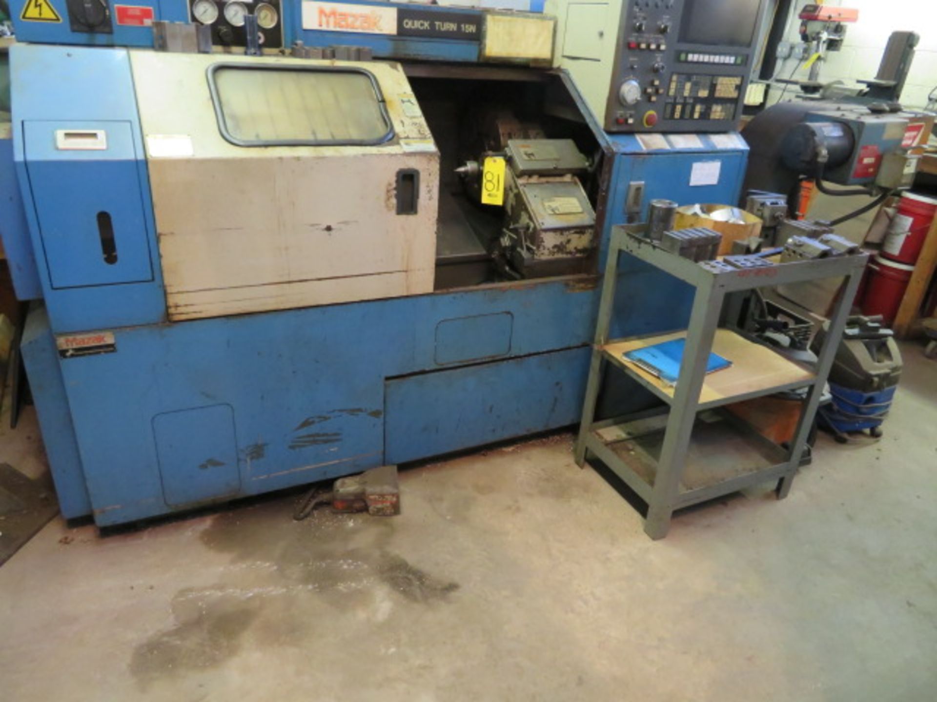 MAZAK QUICK TURN 15N CNC TURNING CENTR, S/N 111896, 8 IN. KITAGAWA HYD. CHUCK, A2-6 SPDL. NOSE, 3600