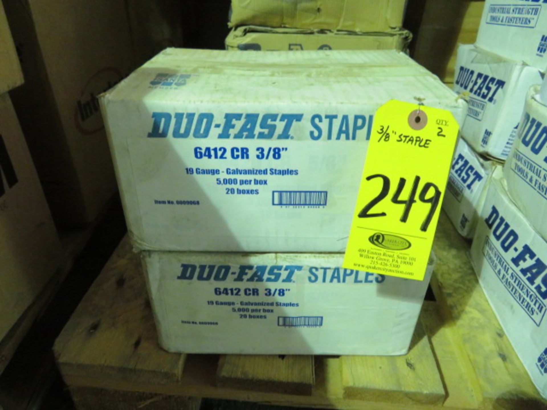 (2) BOXES OF DUO-FAST 6412CR 3/8 IN. STAPLES