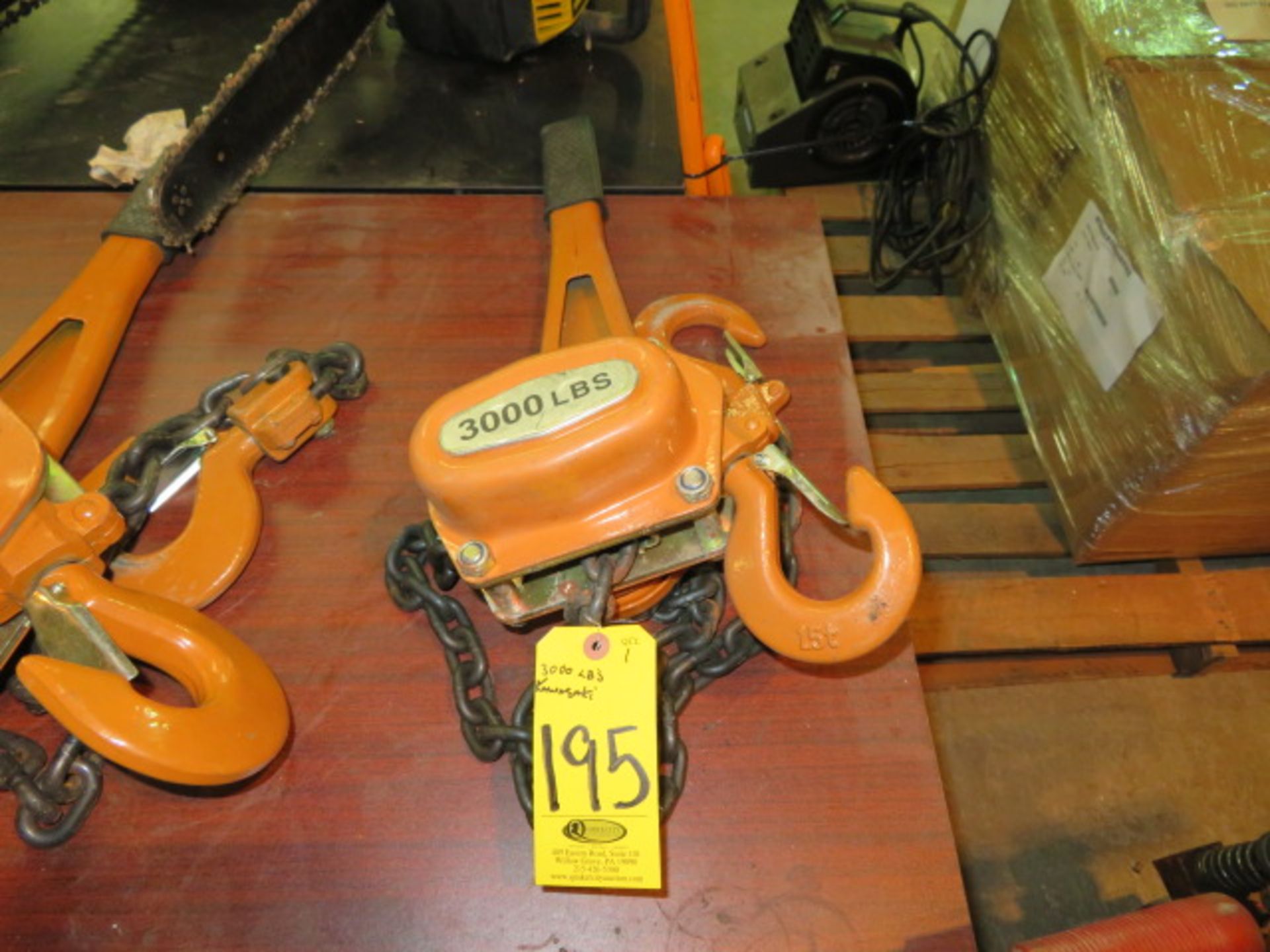 KAWASAKI VA 1-1/2 TON LEVER BLOCK HOIST