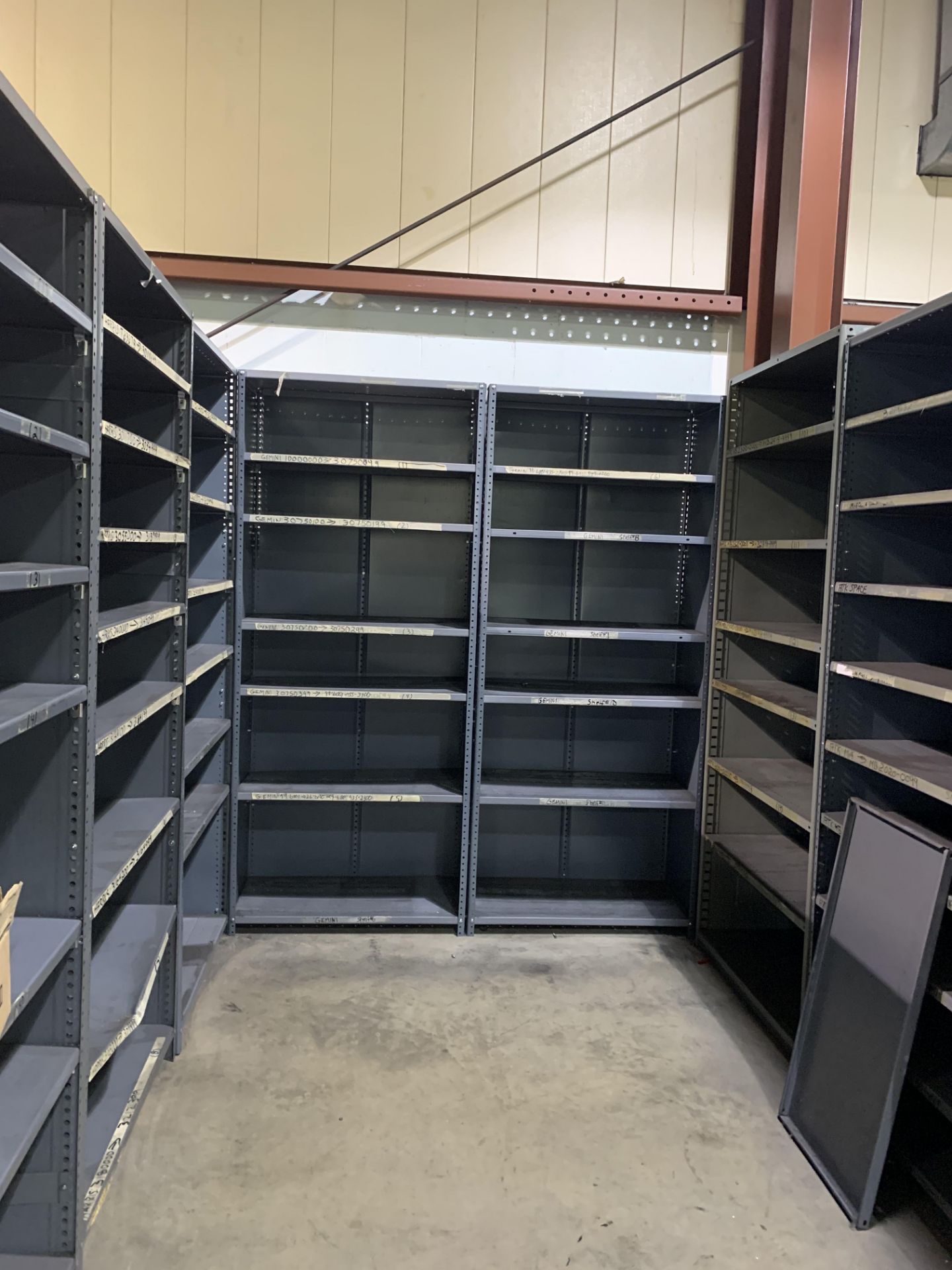 (14) SECTIONS OF ADJUSTABLE STEEL SHELVING - Image 3 of 5