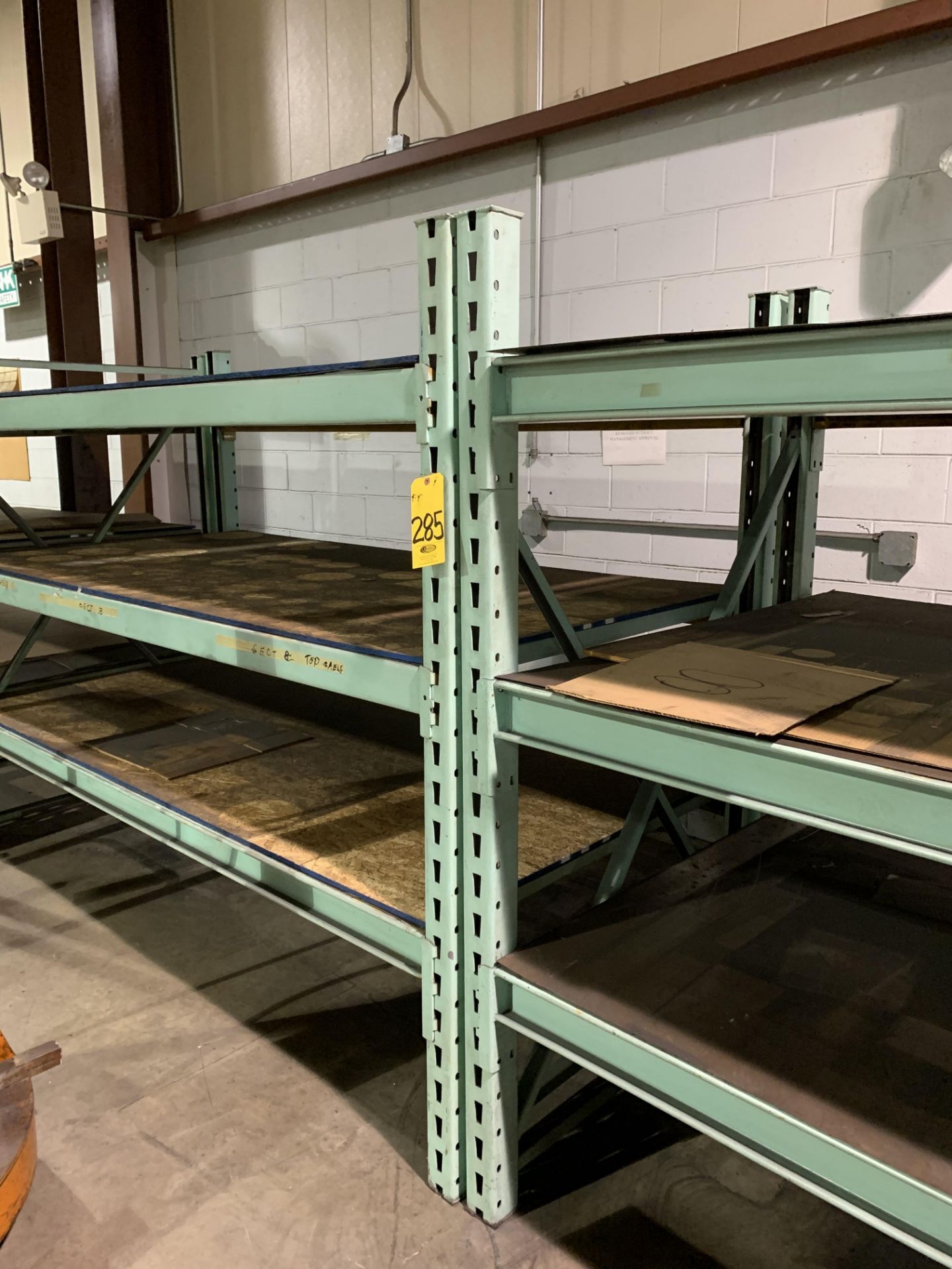 (4) SECTIONS OF PALLET RACKING 108 IN. X 48 IN. X 72 IN.