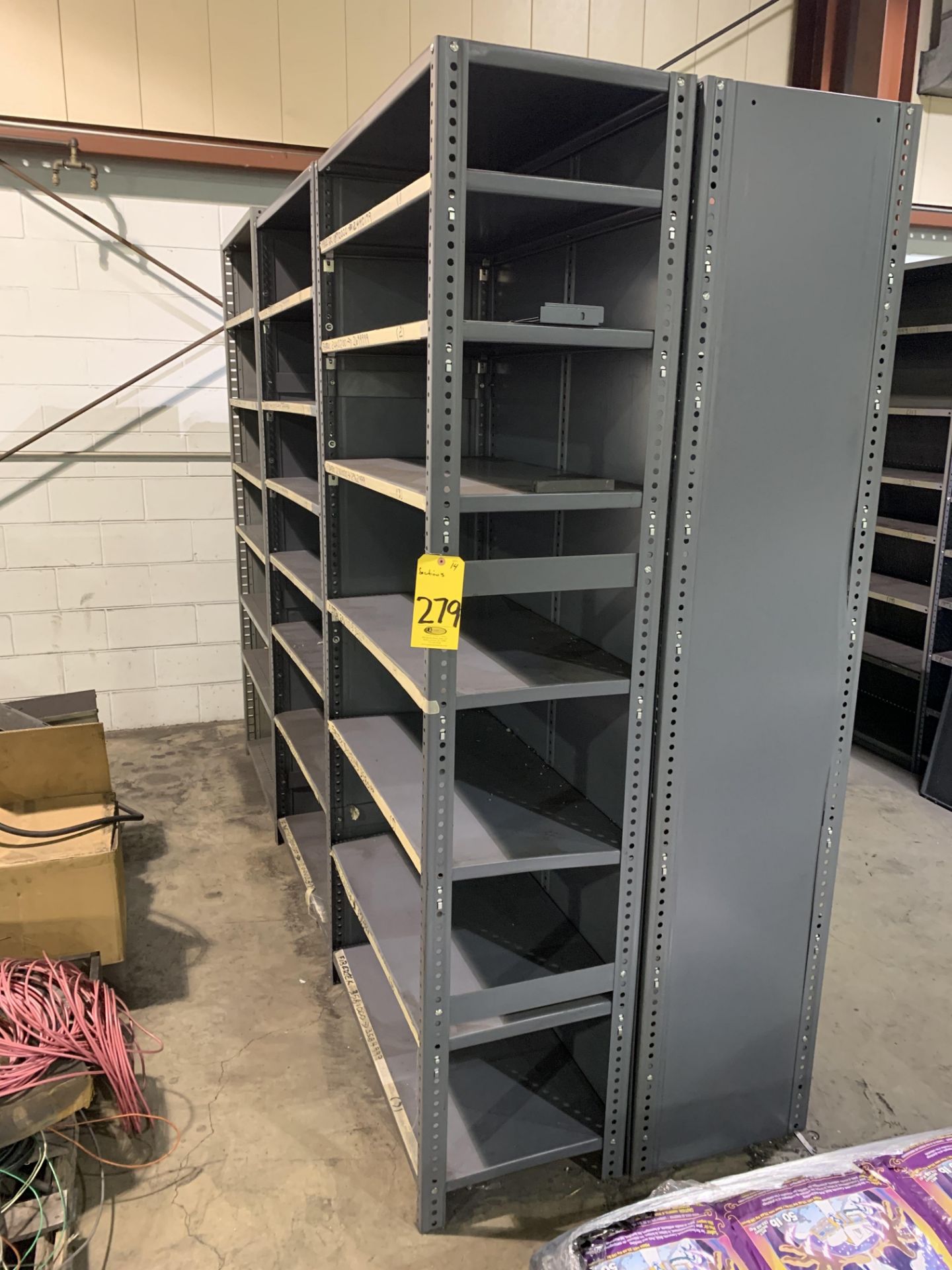 (14) SECTIONS OF ADJUSTABLE STEEL SHELVING