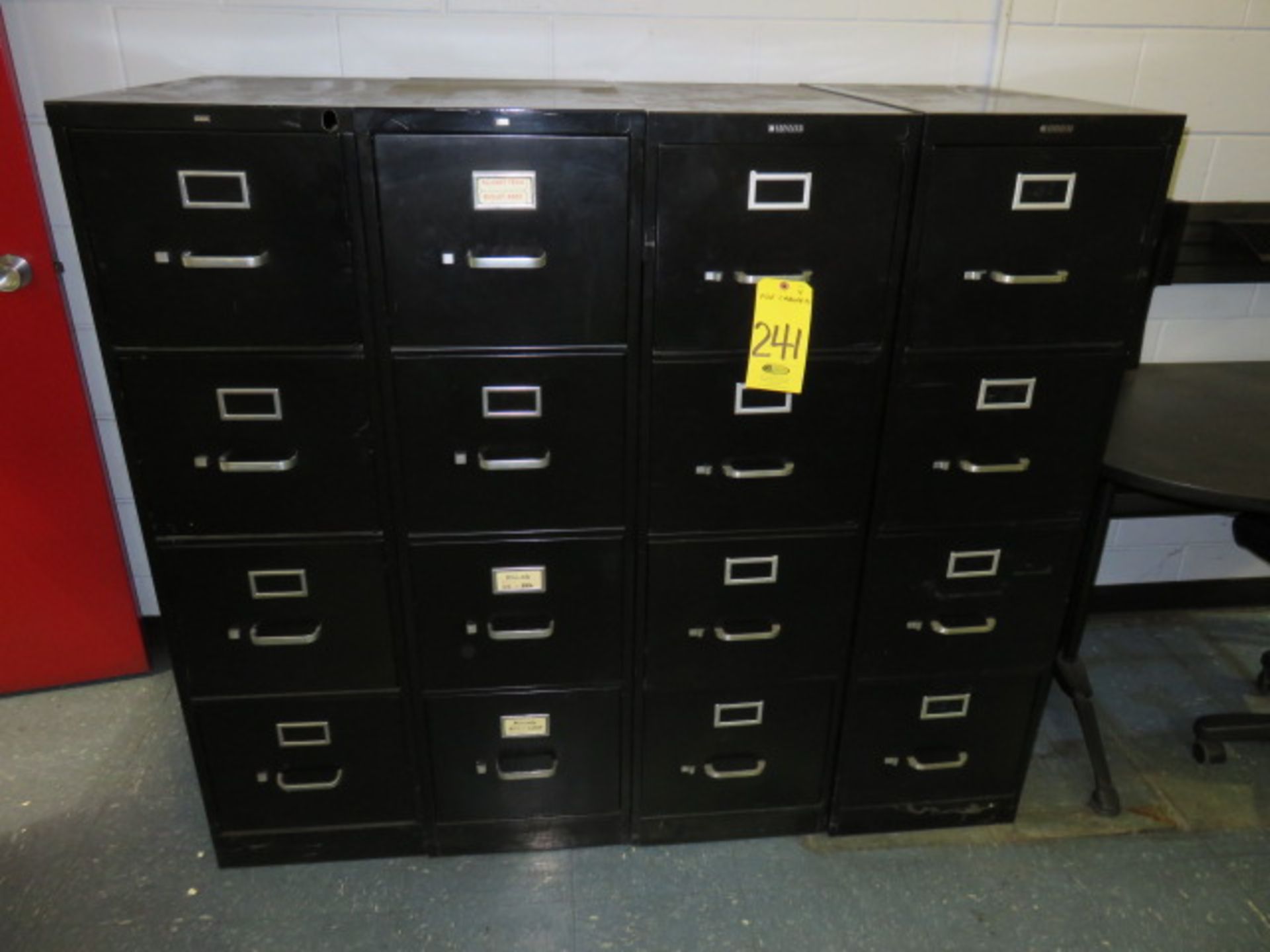 (4) 4 DRAWER LETTER FILE CABINETS